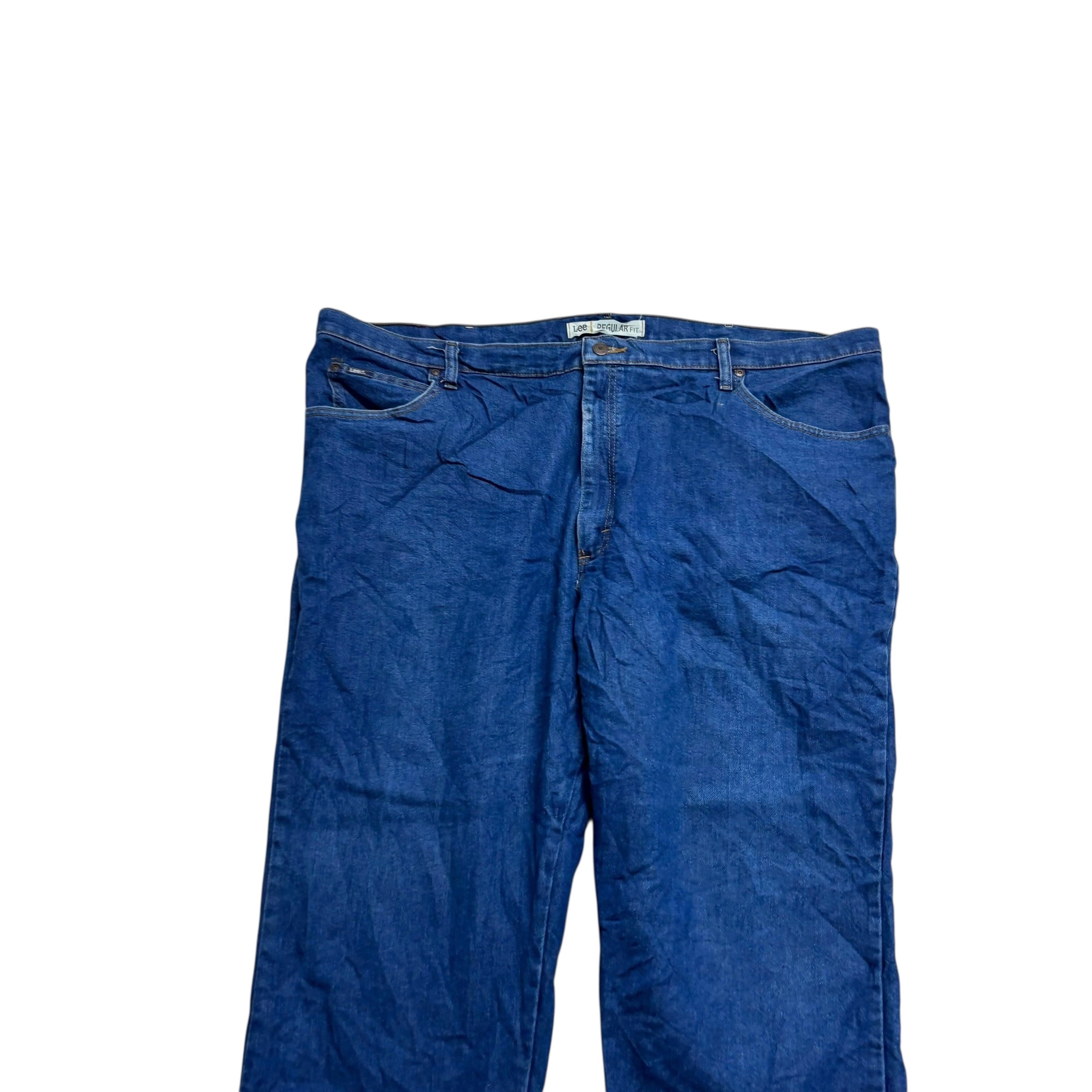Lee Jeans W48 L26 Mens Mid Blue Regular Straight Fit Vintage Denim (E)