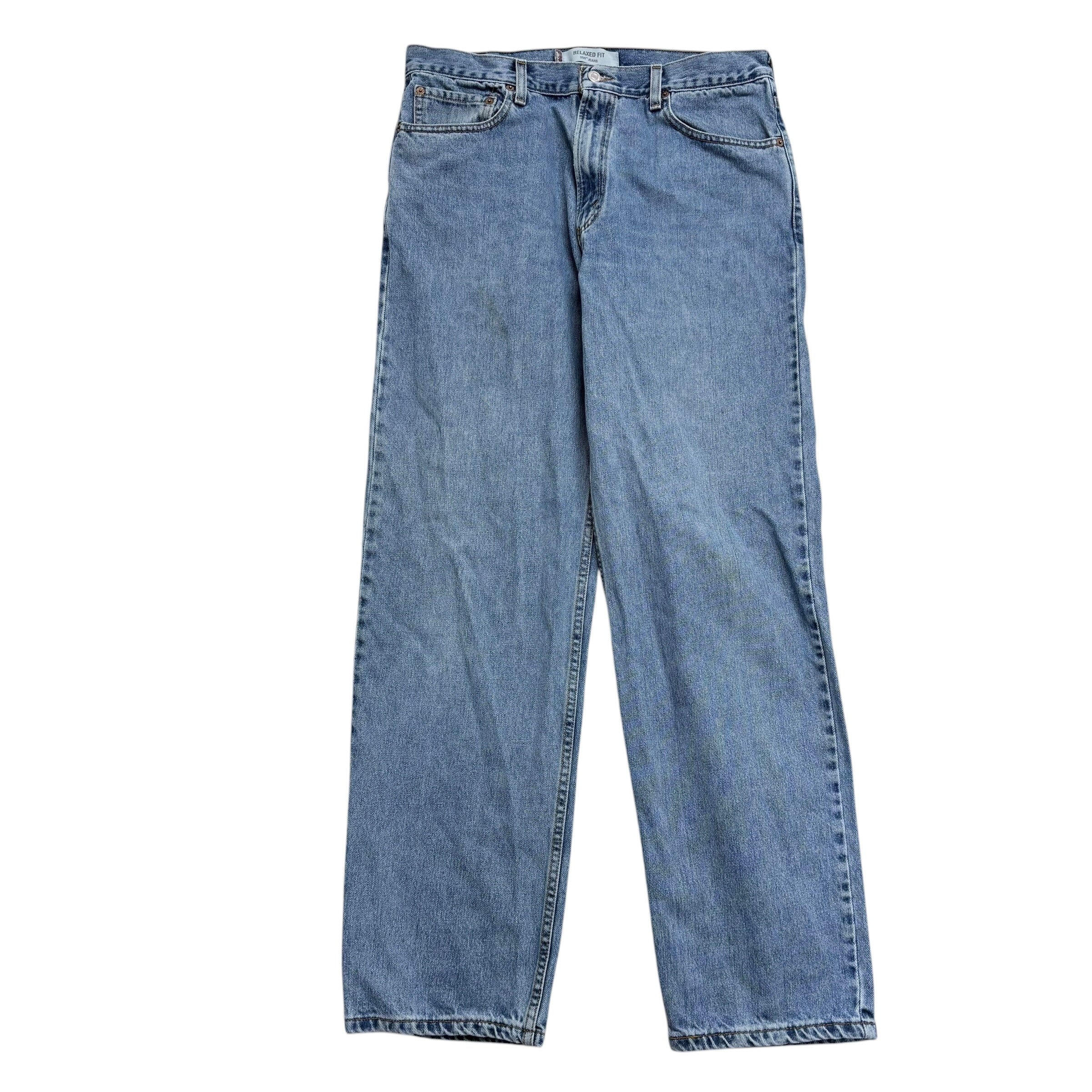 Levis 550 Jeans W34 L34 Mens Mid Blue Baggy Relaxed Straight Vintage Denim (F)
