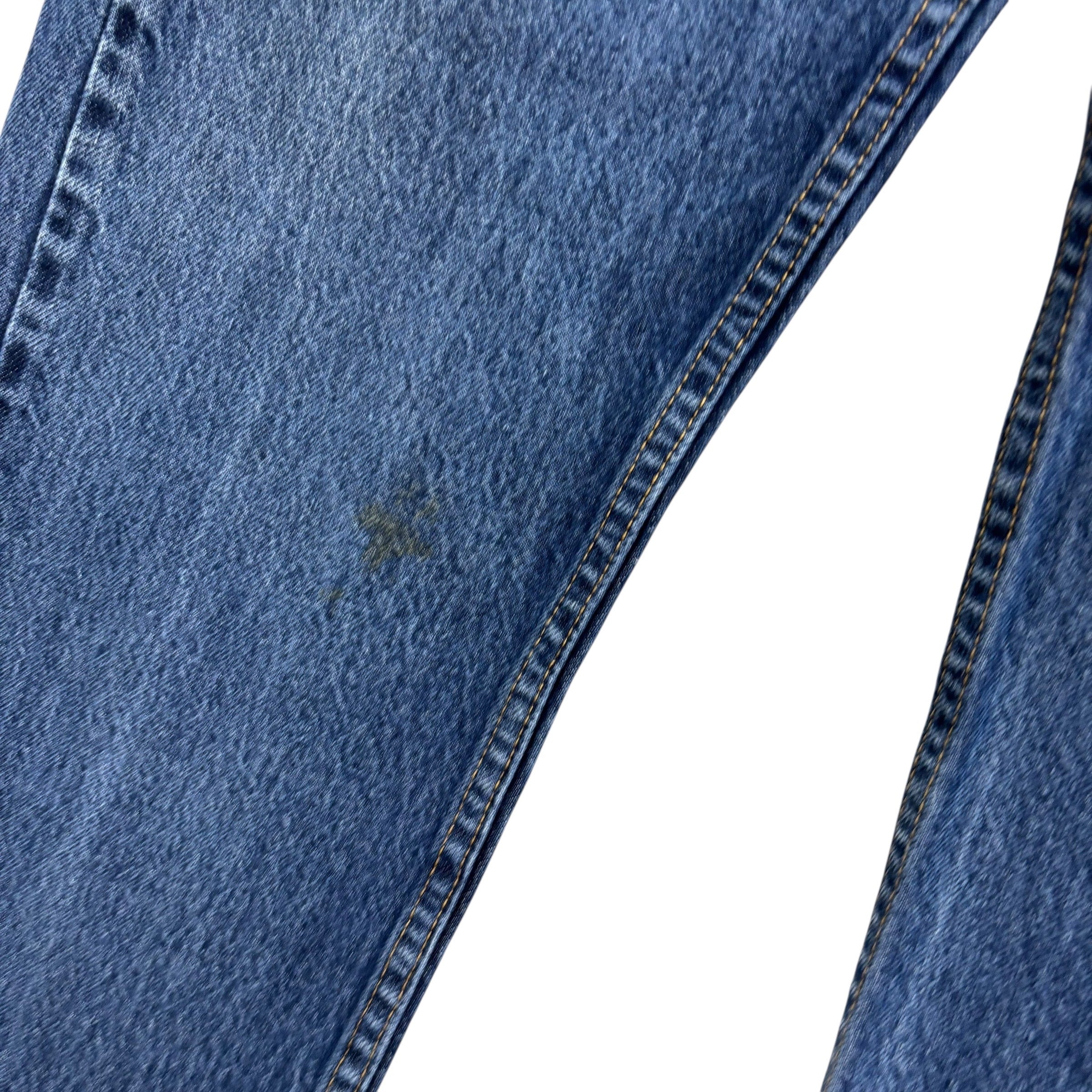 Levis 505 Jeans W35 L31 Mens Mid Blue Regular Straight Fit Vintage Denim (F)