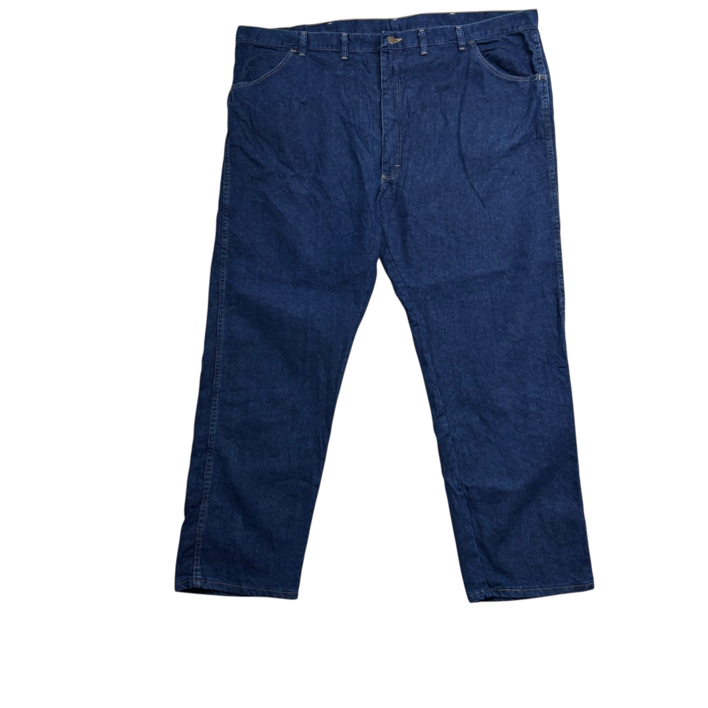 Wrangler Jeans W48 L30 Mens Dark Blue Regular Straight Fit Denim (E)