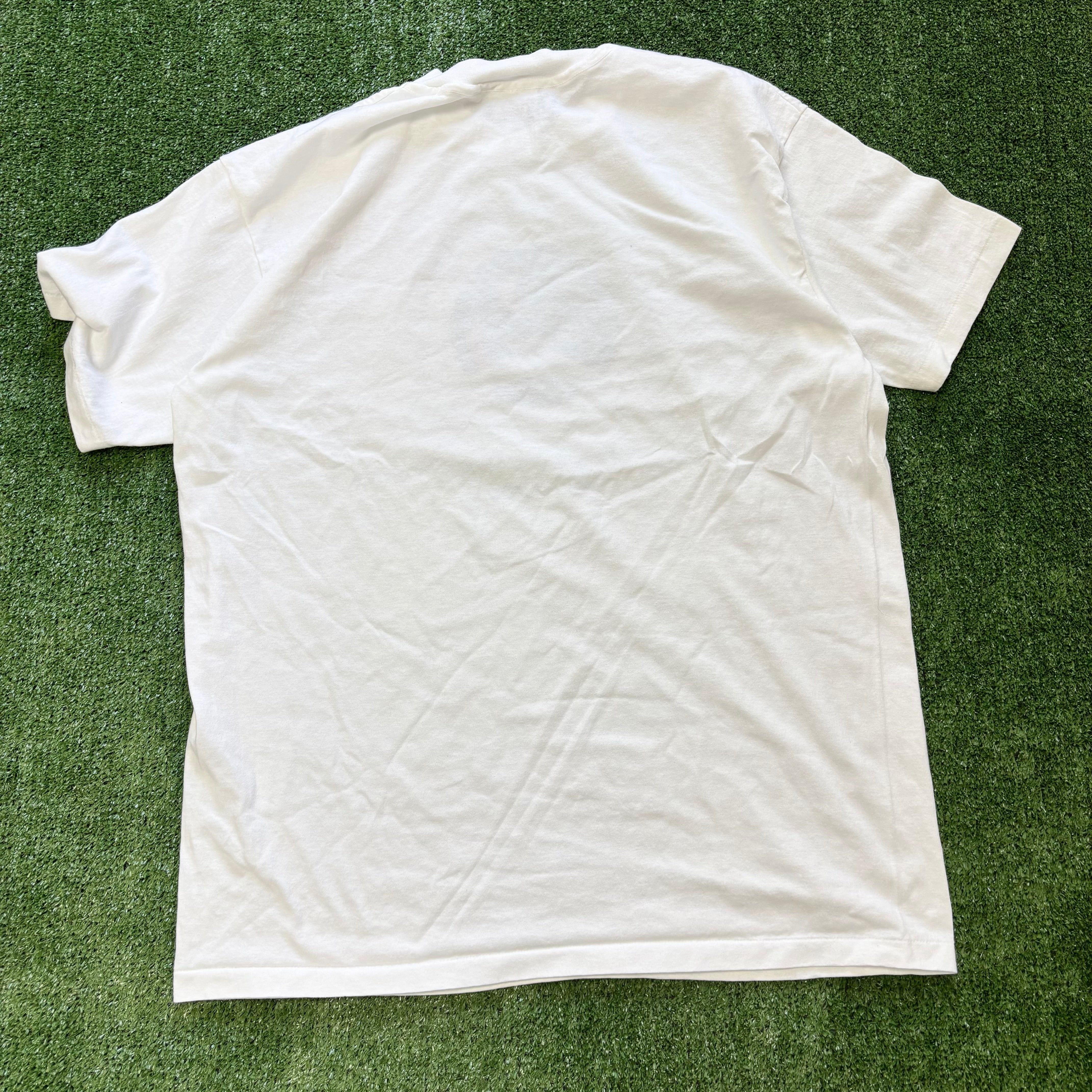Vintage T Shirt Mens XL White Single Stitch Graphic Print 90s USA (E)