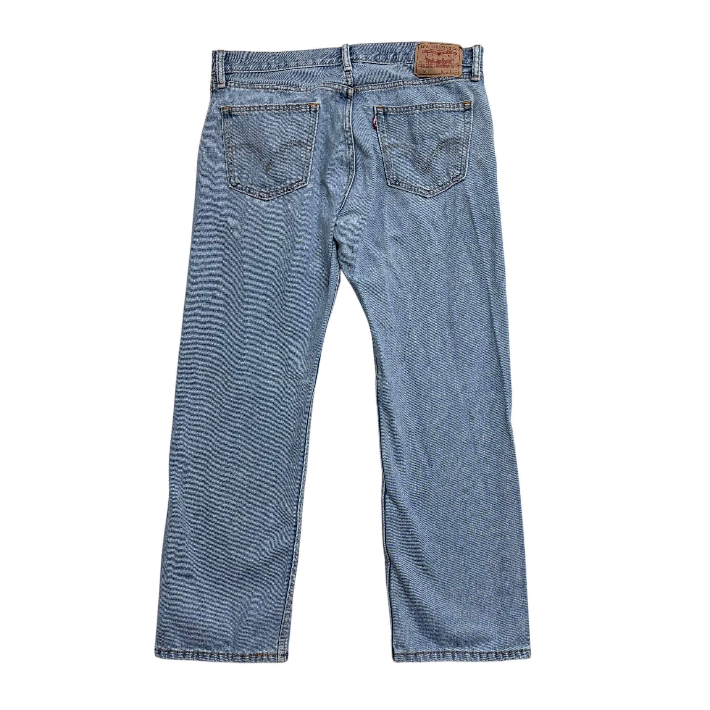 Levis 505 Jeans W36 L29 Mens Light Blue Regular Straight Fit Vintage Denim