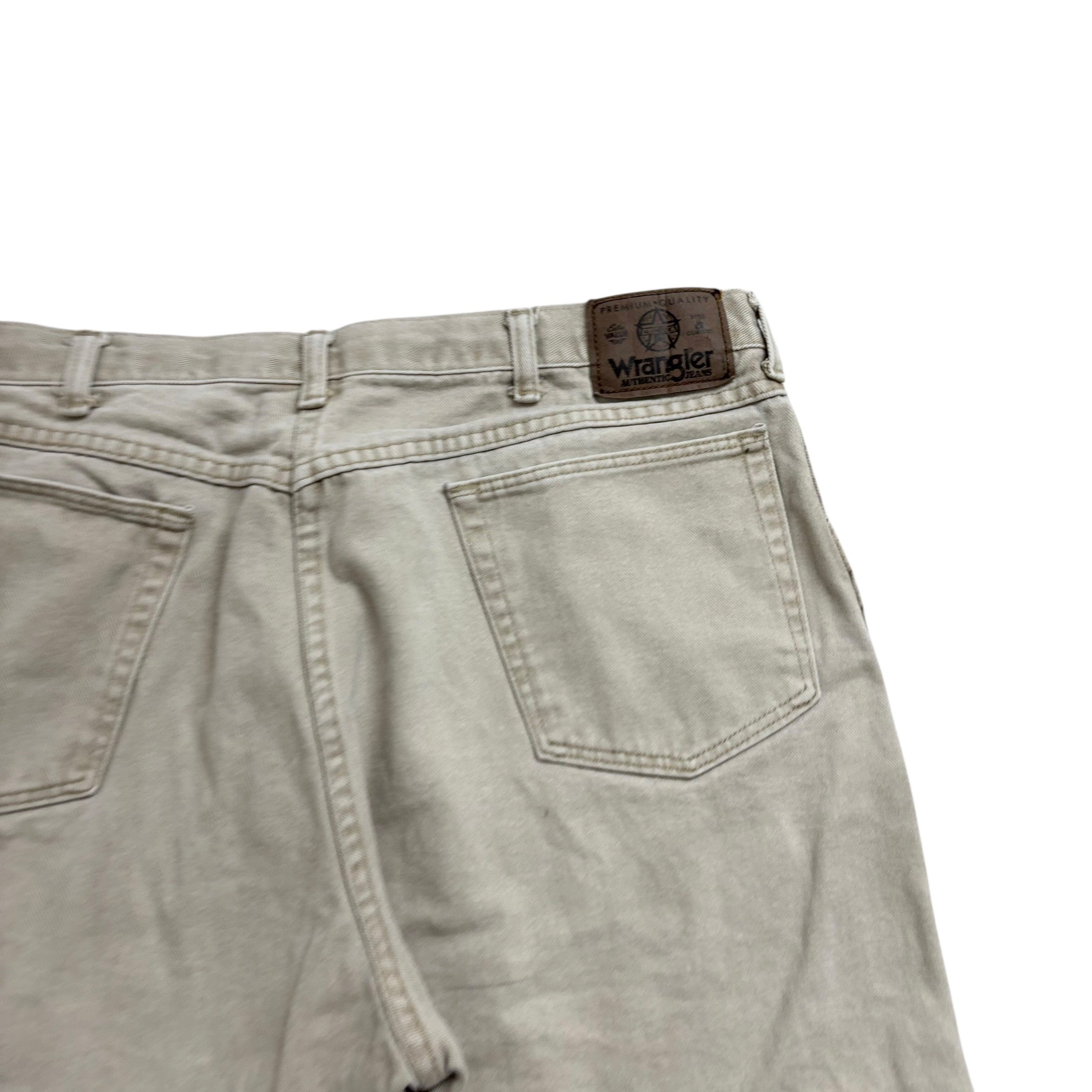 Vintage Wrangler Jorts W36 Mens Stone Denim Shorts Regular Fit