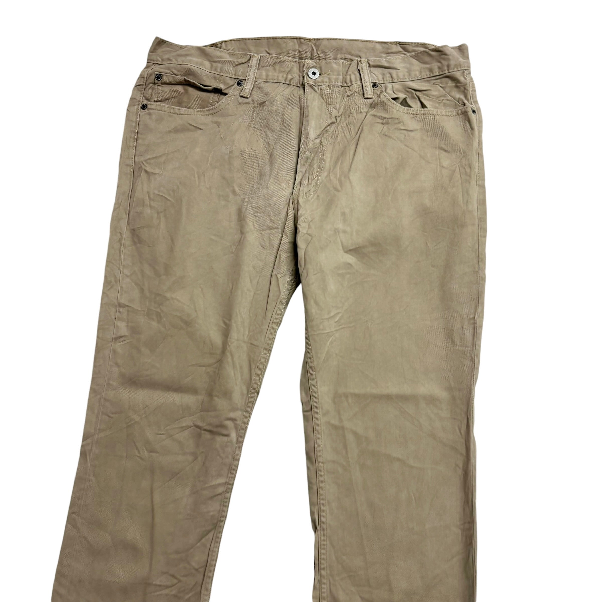 Levis 511 Trousers W38 L30 Mens Beige Tan Slim Fit Cotton Pants