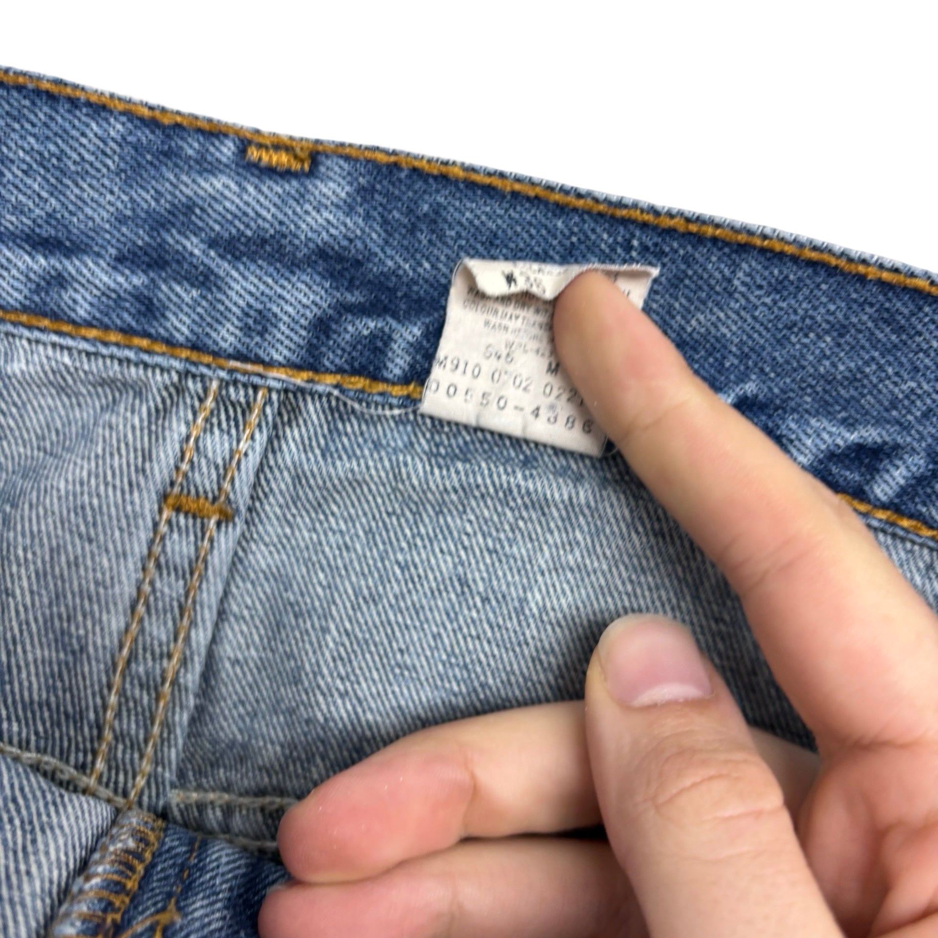 Levis 550 Jeans W34 L30 Mens Mid Blue Relaxed Straight Fit Vintage Denim