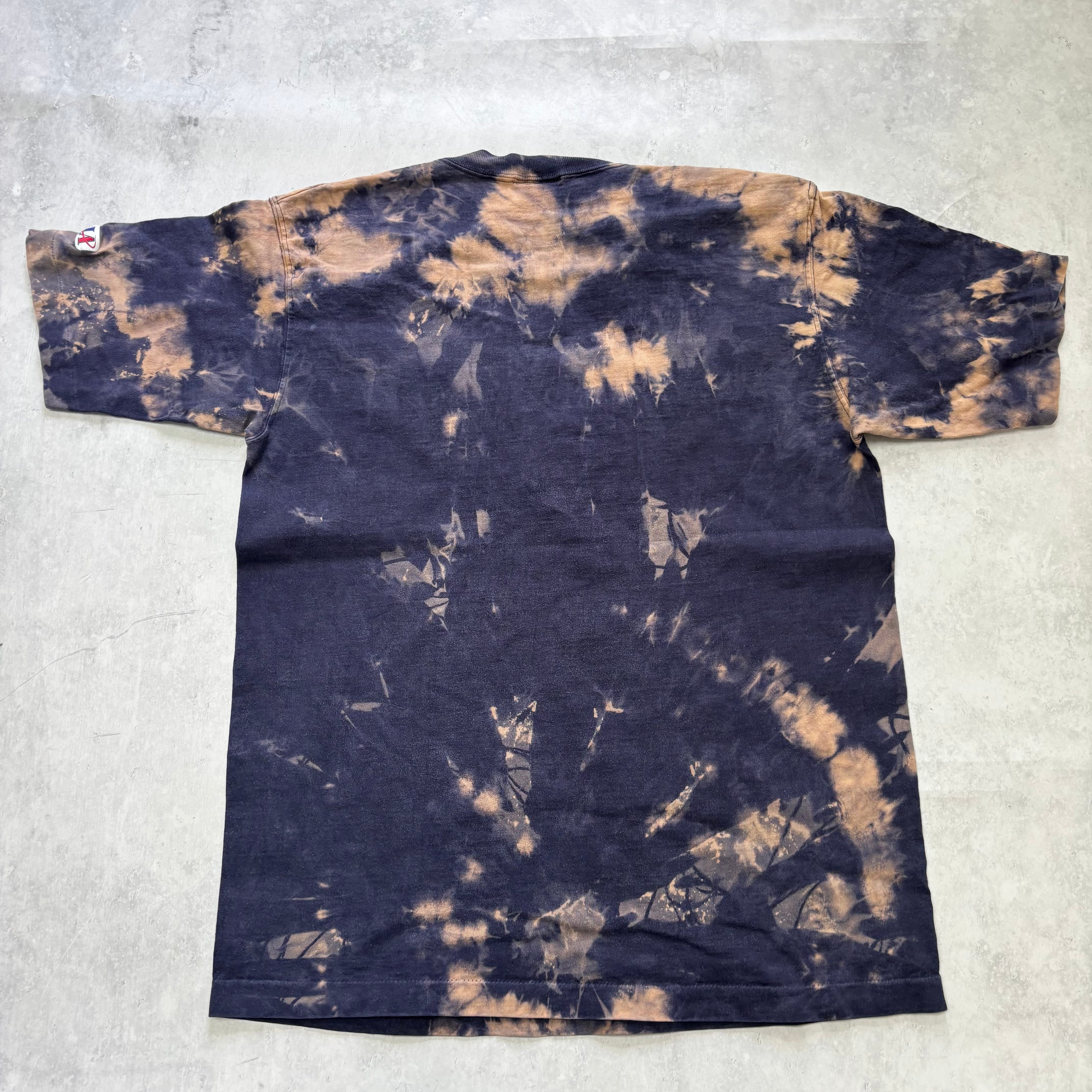 Vintage T Shirt Mens Large Tie Die Single Stitch Graphic Print 90s NFL Bears (E)