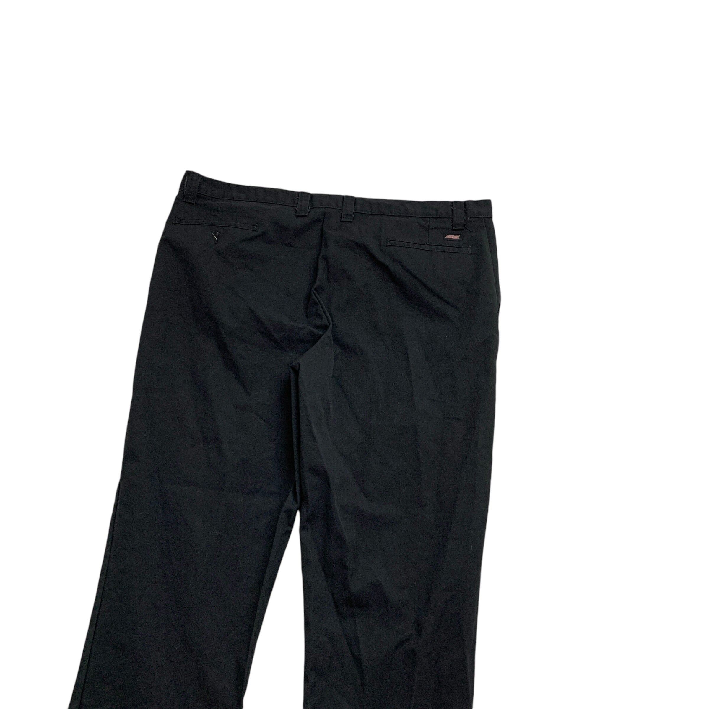 Dickies Trousers W42 L30 Mens Black Pants Relaxed Straight Fit Workwear