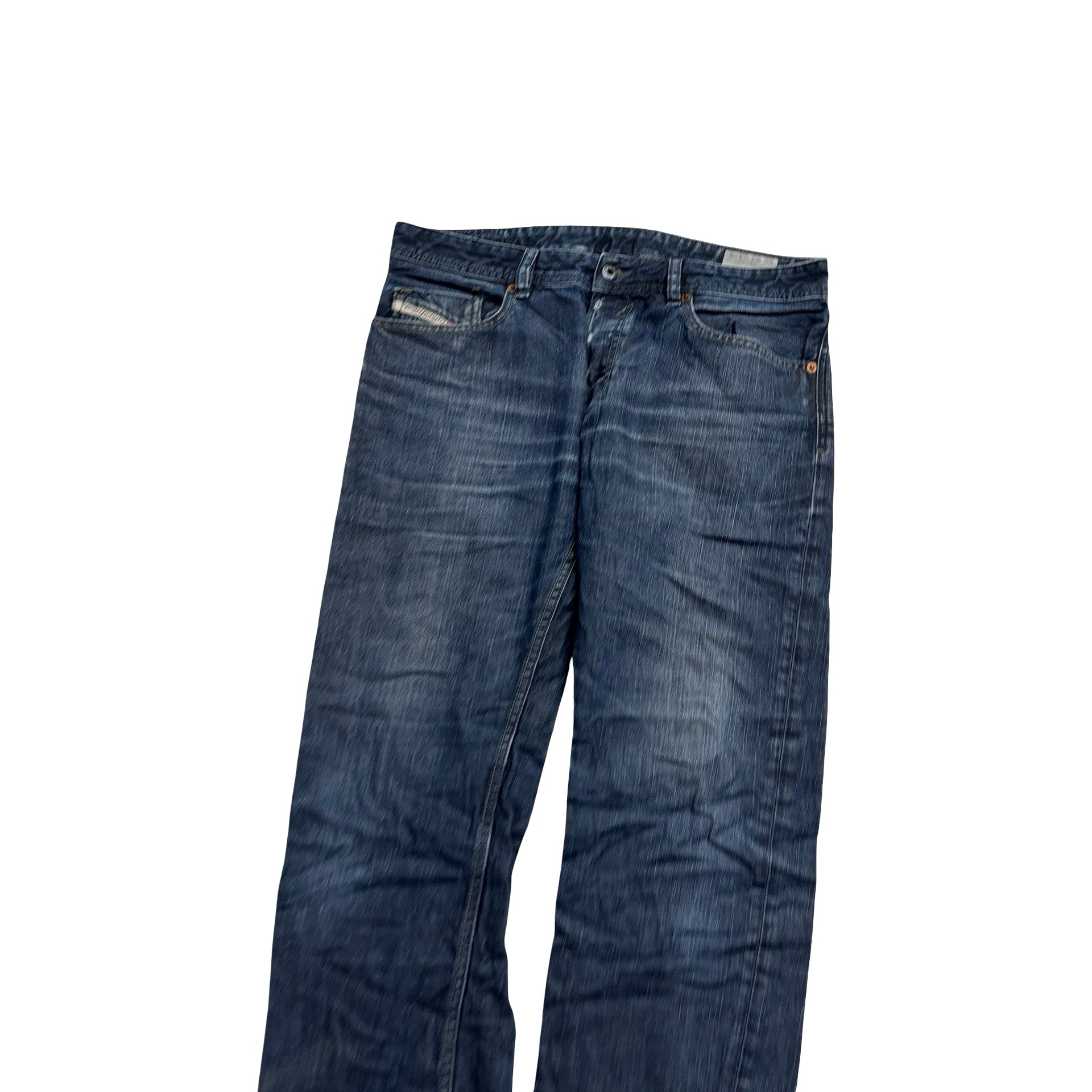 Diesel Waykee Jeans W32 L29 Mens Dark Blue Regular Straight Fit Denim