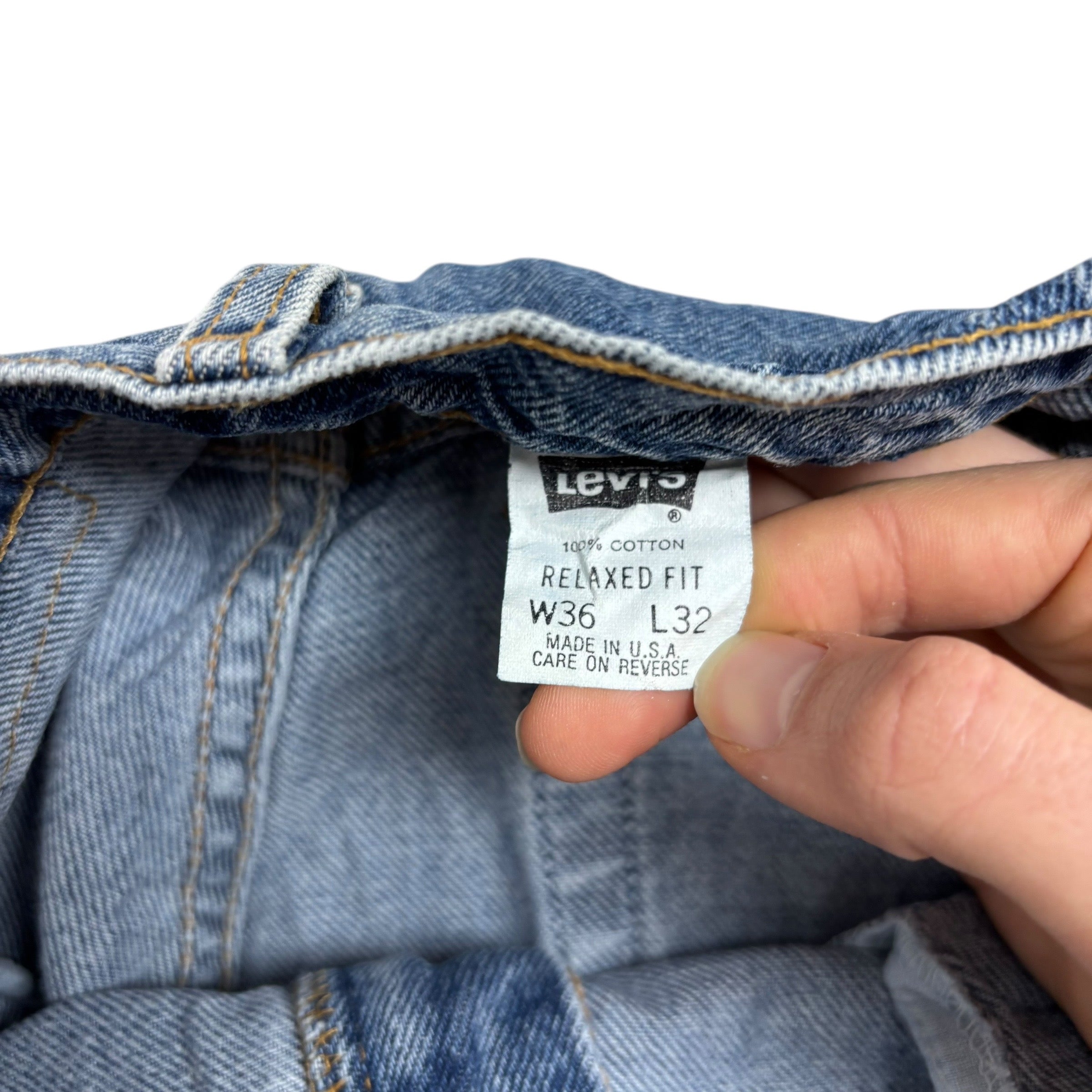 Levis 540 Jeans W34 L32 Mens Mid Blue Relaxed Straight USA Made Vintage Denim