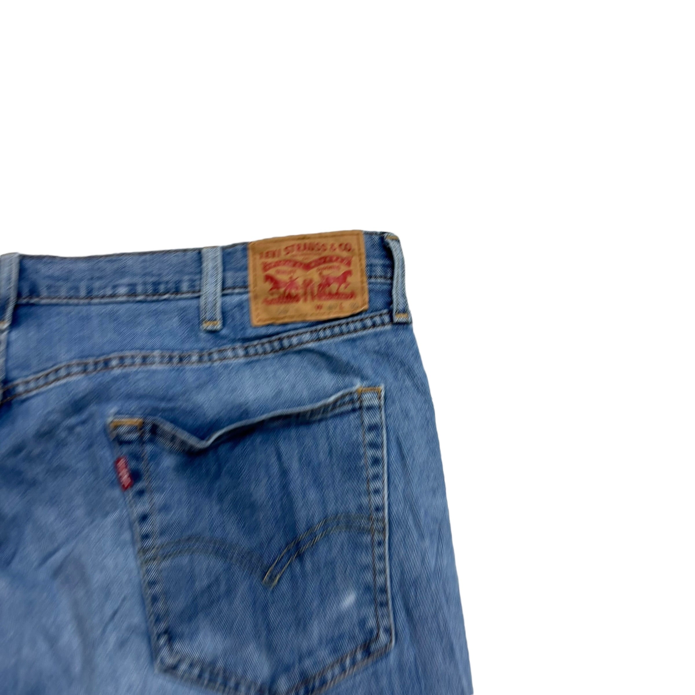 Levis 541 Jeans W40 L30 Mens Mid Blue Athletic Tapered Fit Stretch Denim