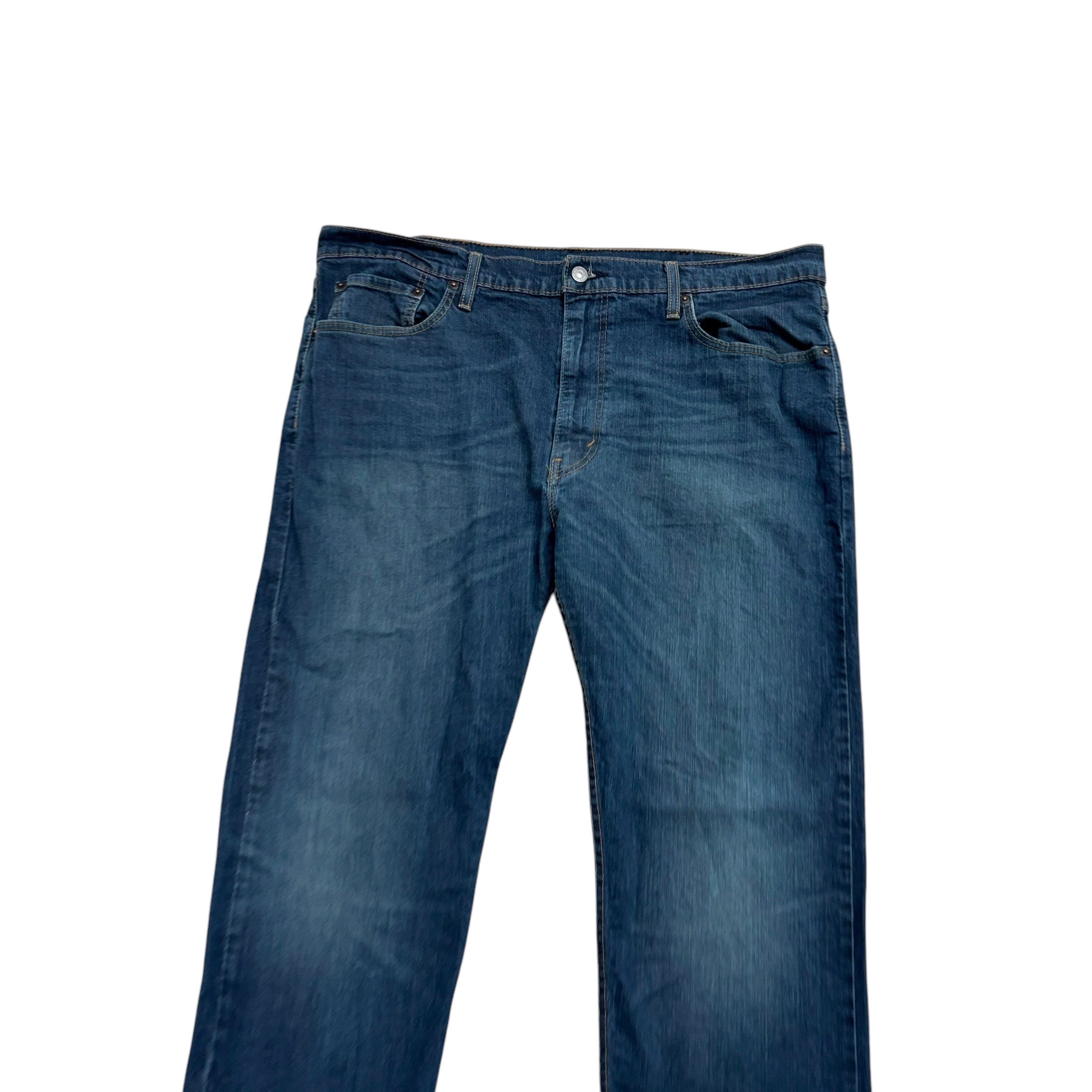 Levis 502 Jeans W40 L29 Mens Dark Blue Regular Tapered Fit Stretch Denim (E)