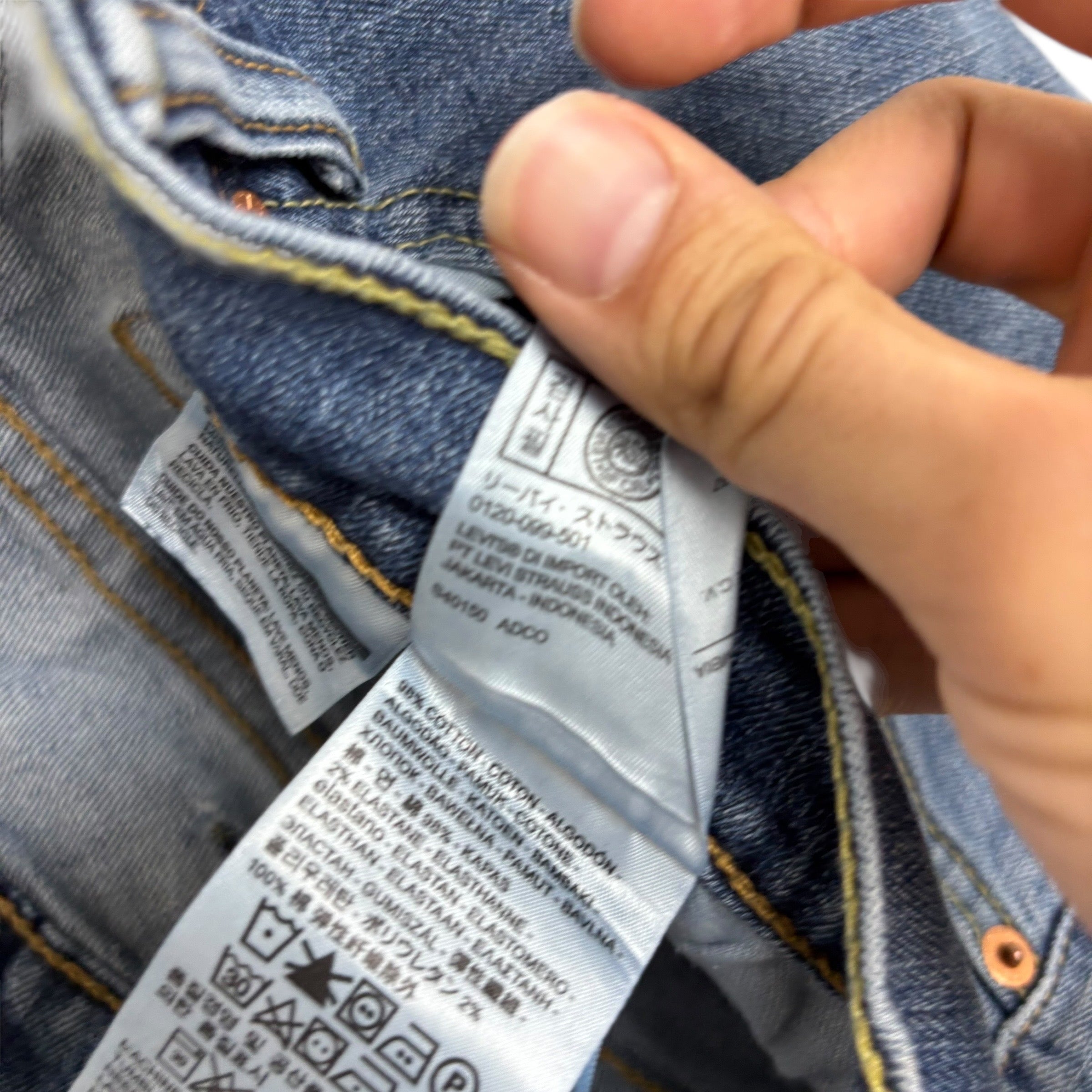 Levis 559 Jeans W44 L32 Mens Mid Blue Baggy Relaxed Straight Fit Stretch Denim