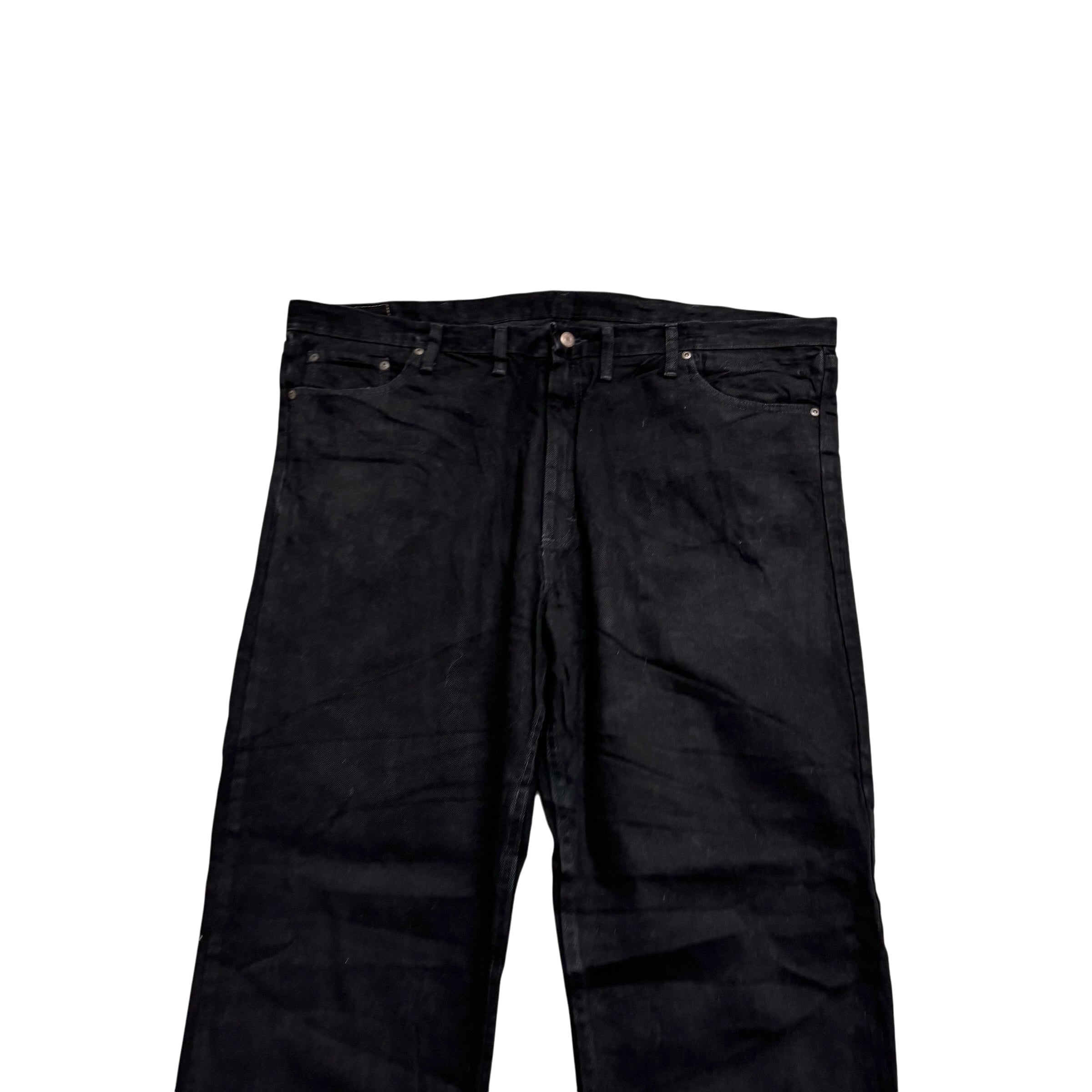 Wrangler Jeans W46 L32 Mens Black Relaxed Straight Fit Baggy Denim (E)