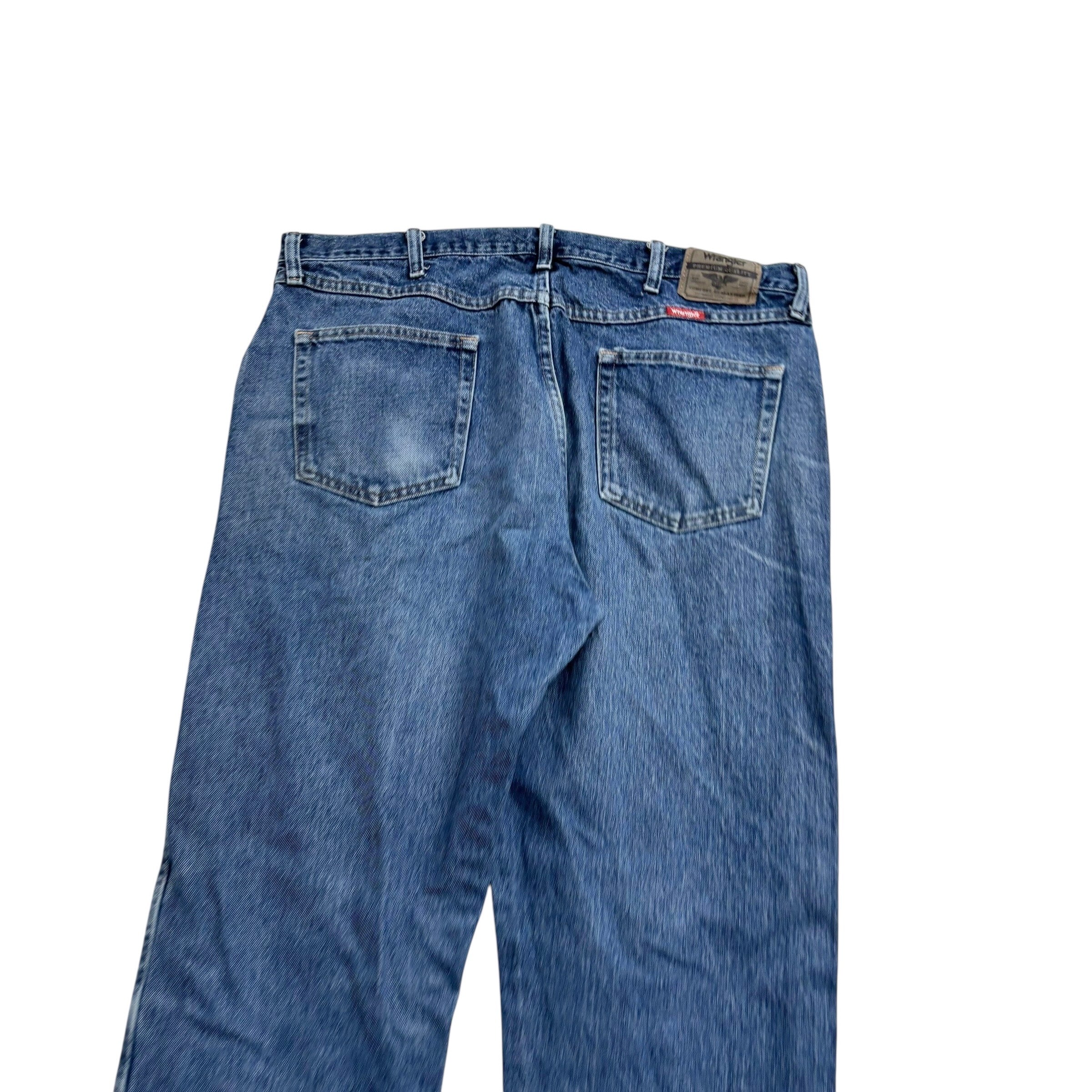 Wrangler Jeans W38 L32 Mens Mid Blue Regular Straight Fit Denim