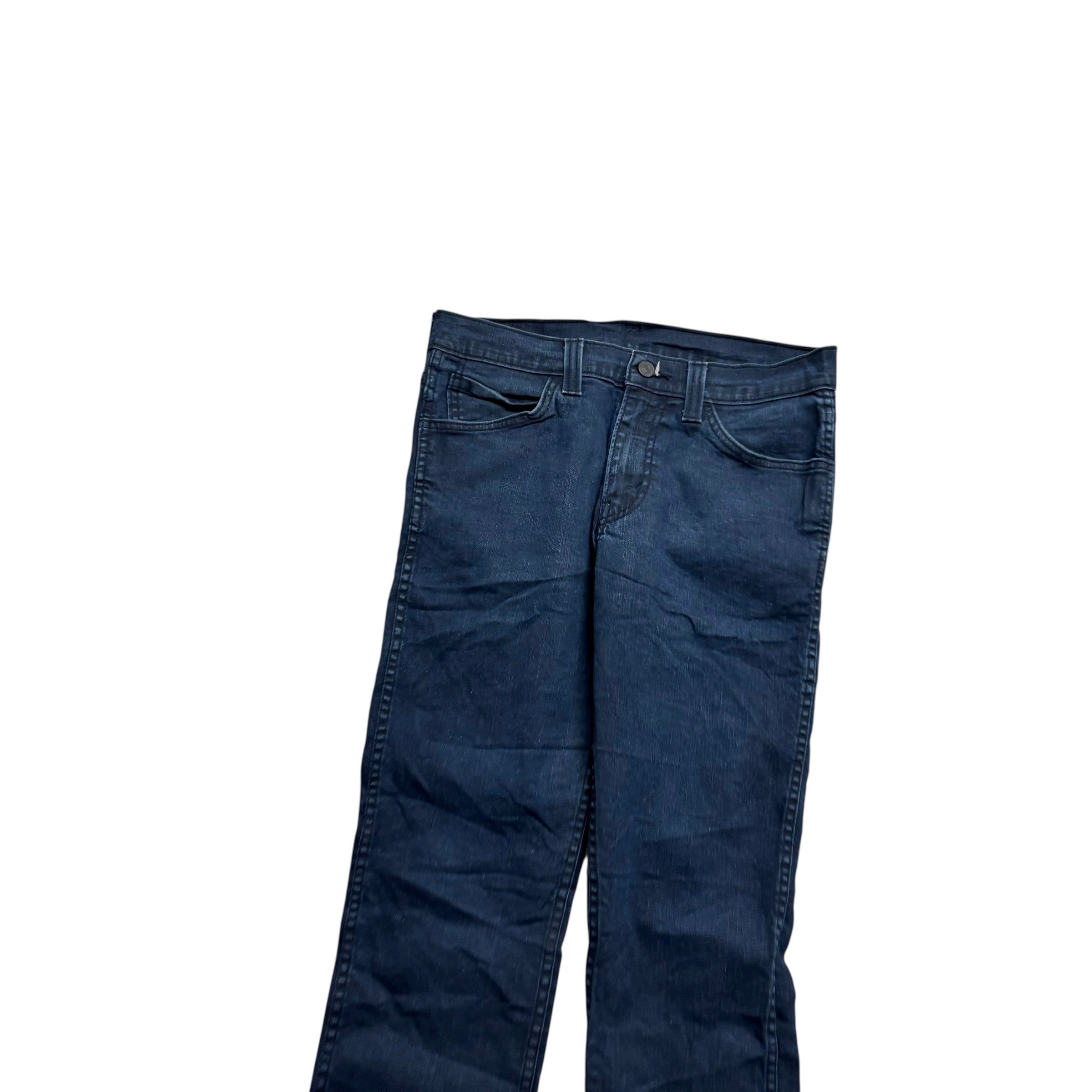Levis 511 Jeans W30 L29 Mens Waxed Navy Blue Slim Fit Stretch Denim (E)