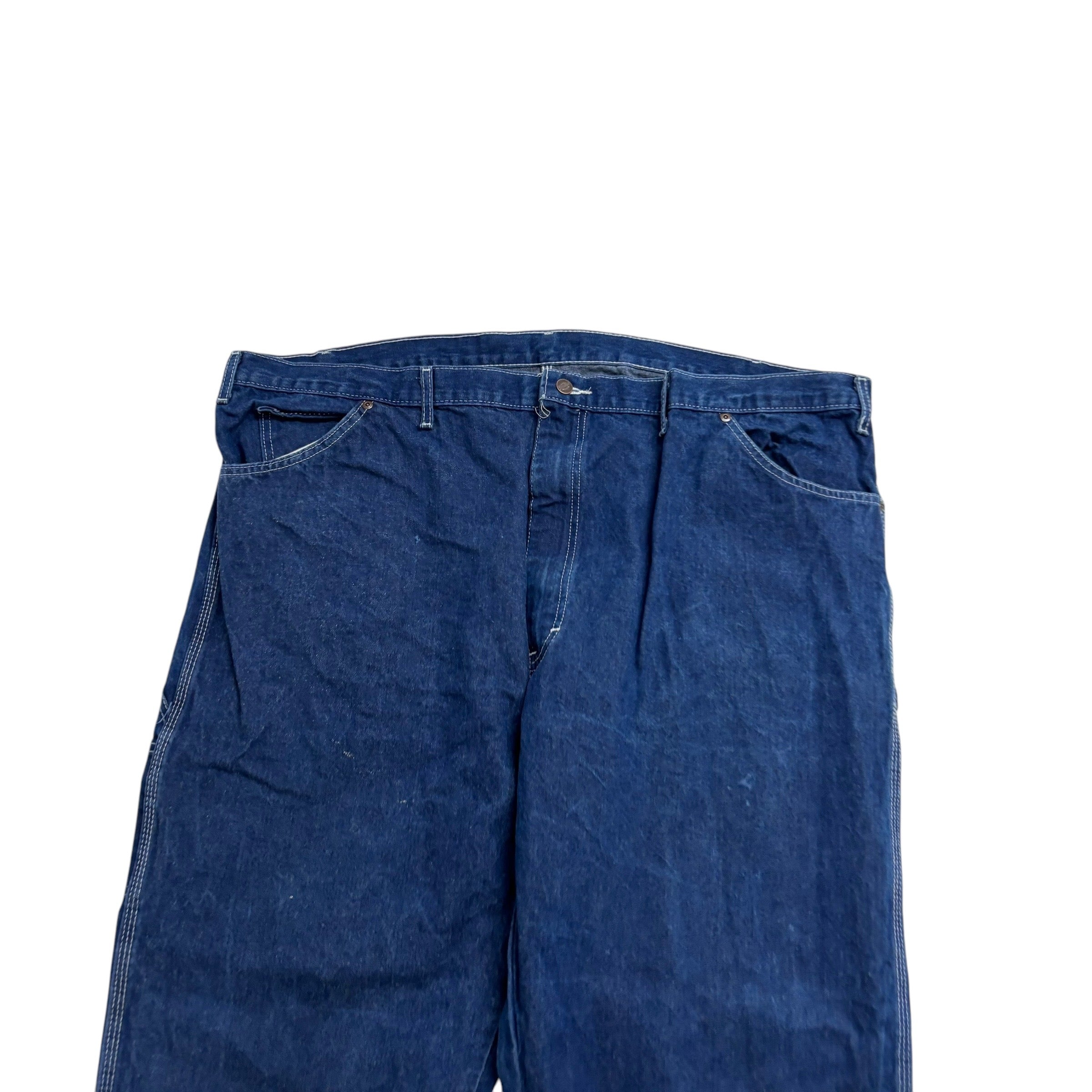 Dickies Carpenter Jeans W48 L27 Mens Dark Blue Relaxed Straight Fit Pants