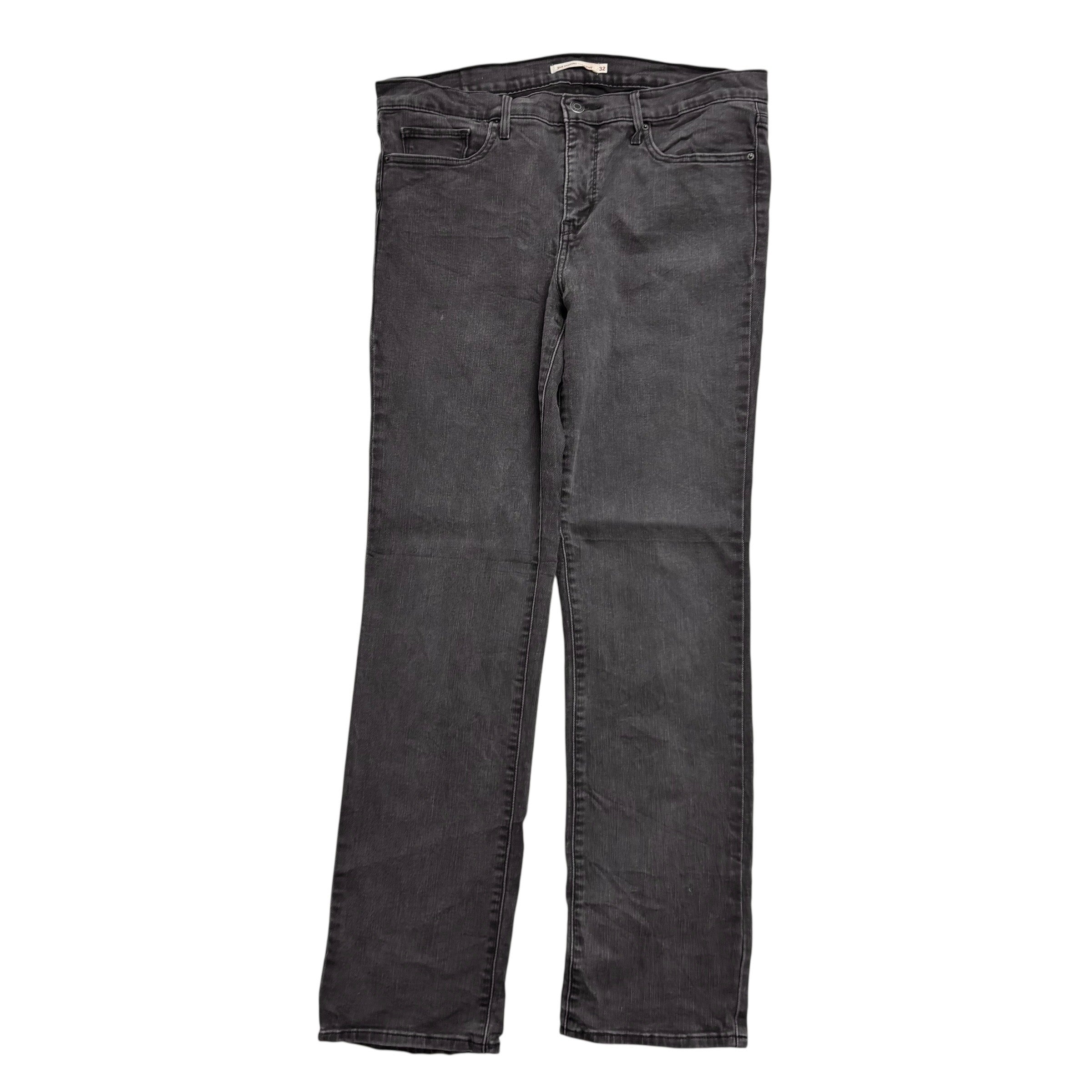 Levis 314 Jeans W33 L32 Womens Shaping Straight Black Stretch Denim
