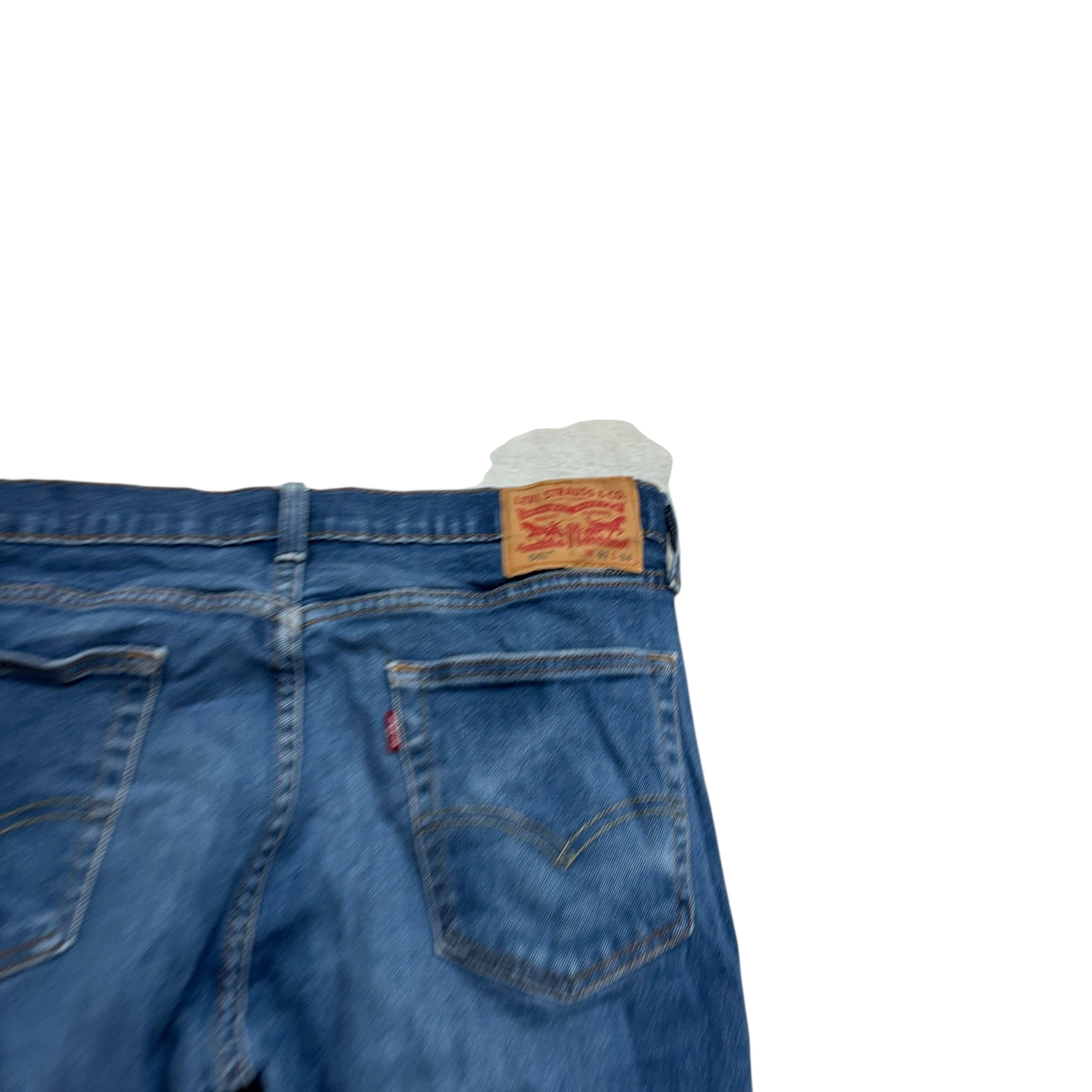 Levis 541 Jeans W32 L33 Mens Mid Blue Athletic Tapered Fit Stretch Denim