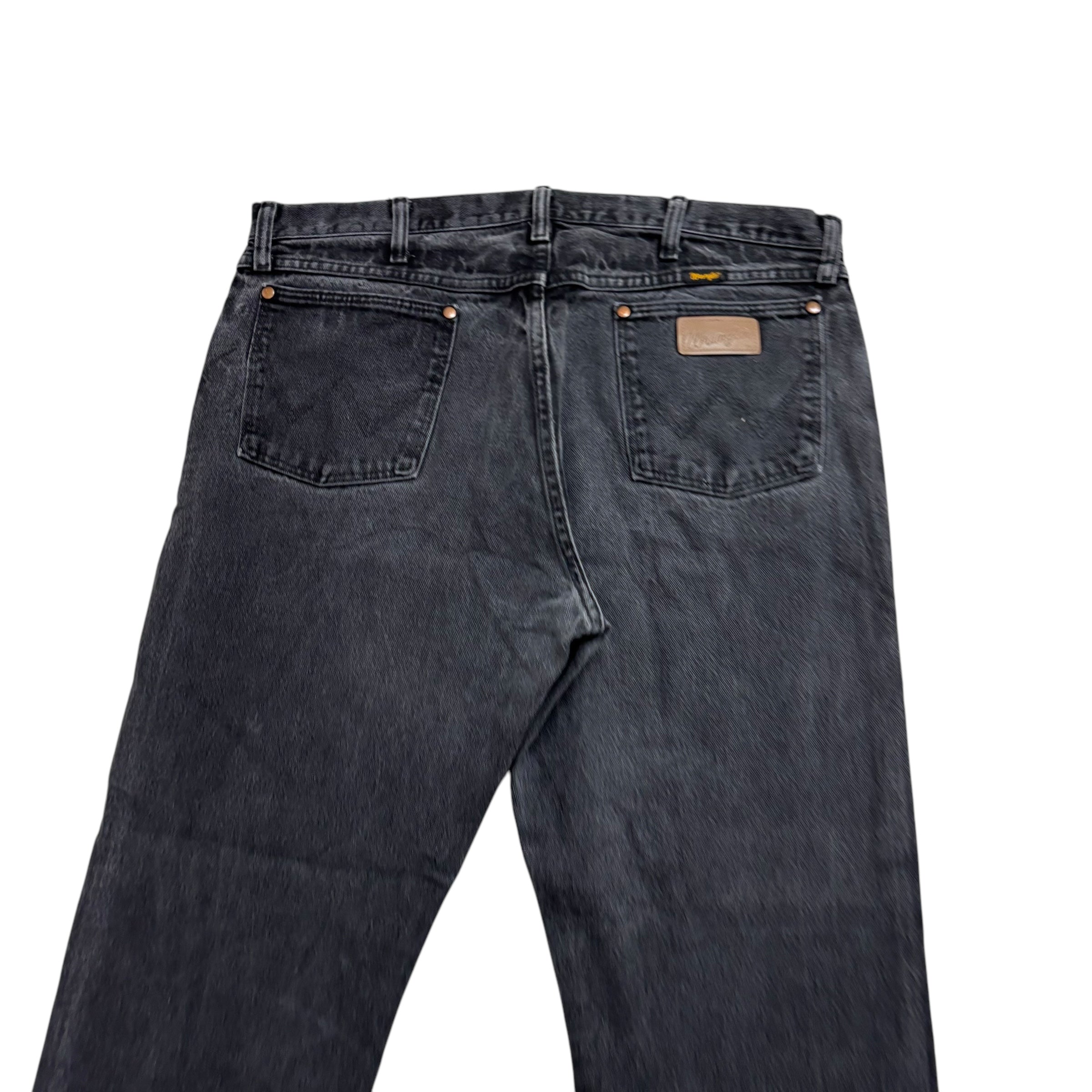 Wrangler Jeans Cowboy Cut W38 L29 Mens Black 13MWZ Original Fit Denim (E)