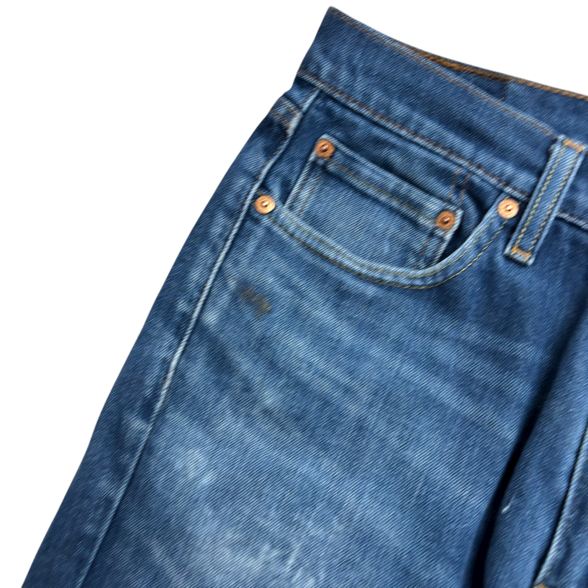 Levis 514 Jeans W33 L29 Mens Mid Blue Regular Straight Fit Stretch Denim (F)