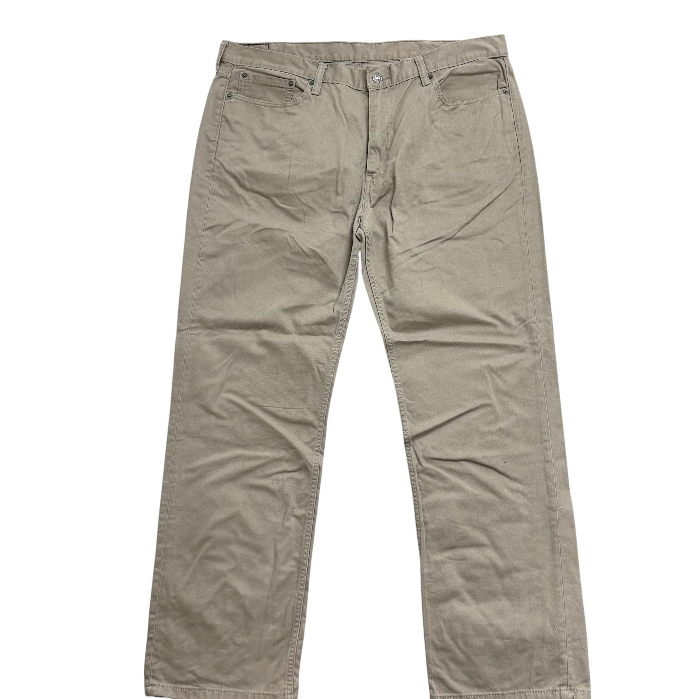 Levis 514 Trousers W40 L32 Mens Cream Regular Straight Fit Cotton Pants (E)