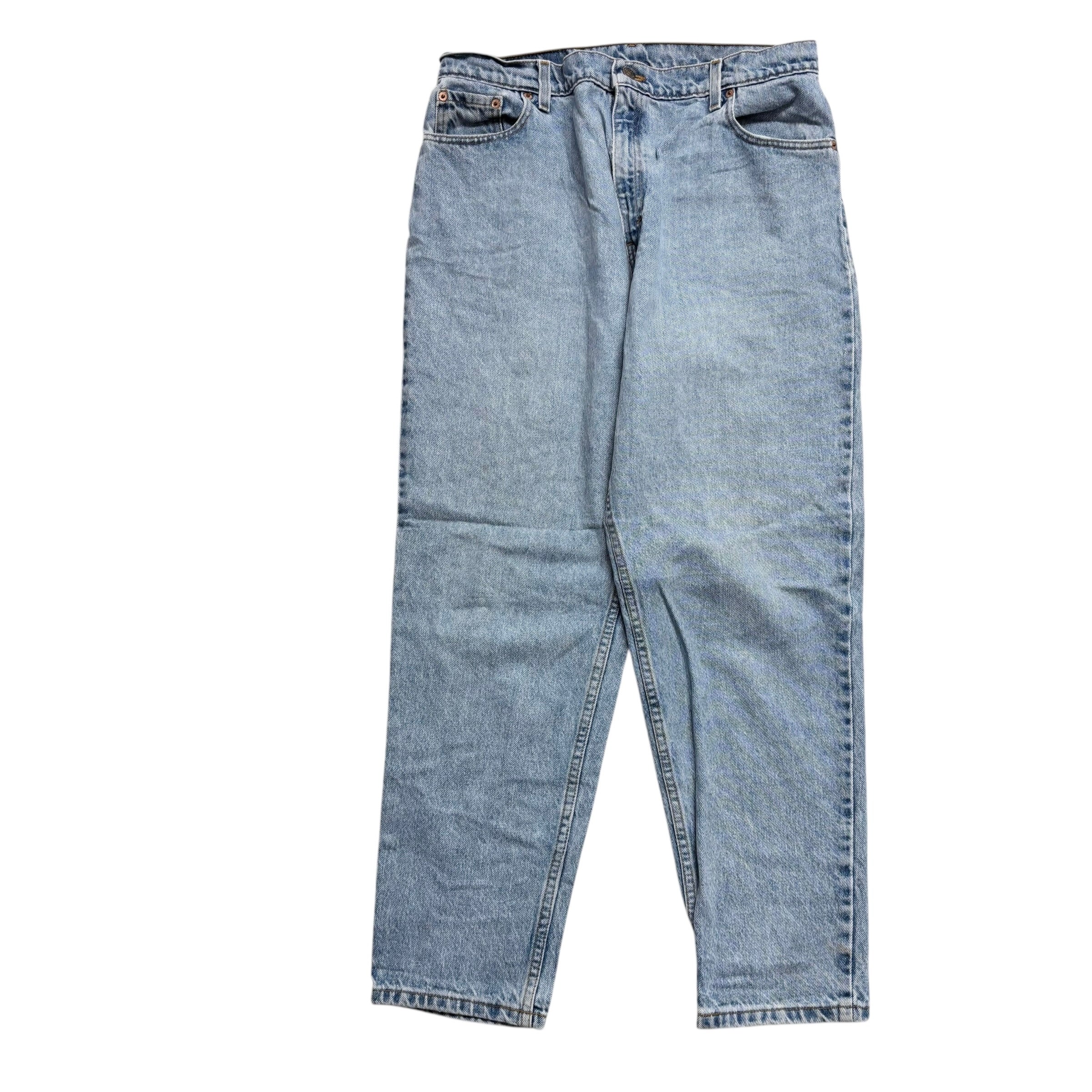 Levis 551 Jeans W34 L29 Womens Light Blue Relaxed Taper Fit USA Made Vintage