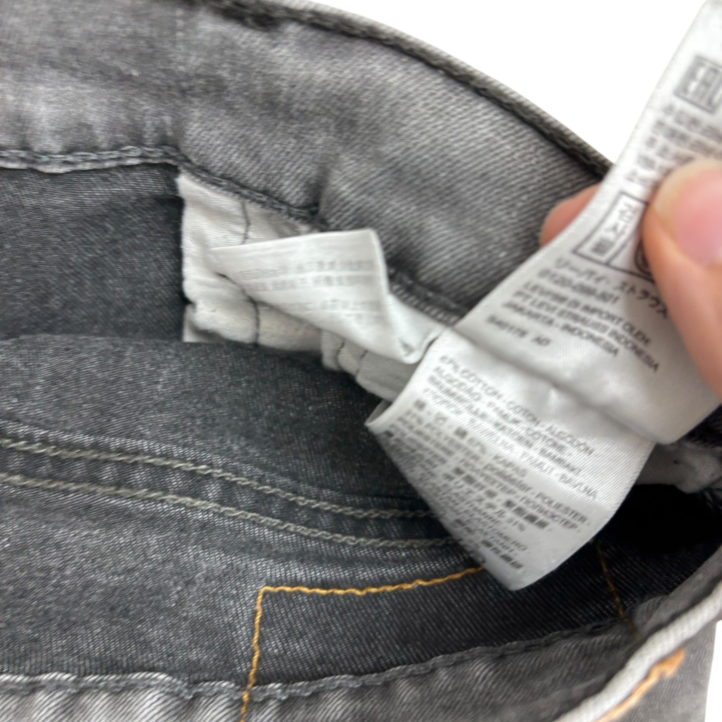 Levis 511 Jeans W29 L29 Mens Grey Skinny Fit Stretch Denim