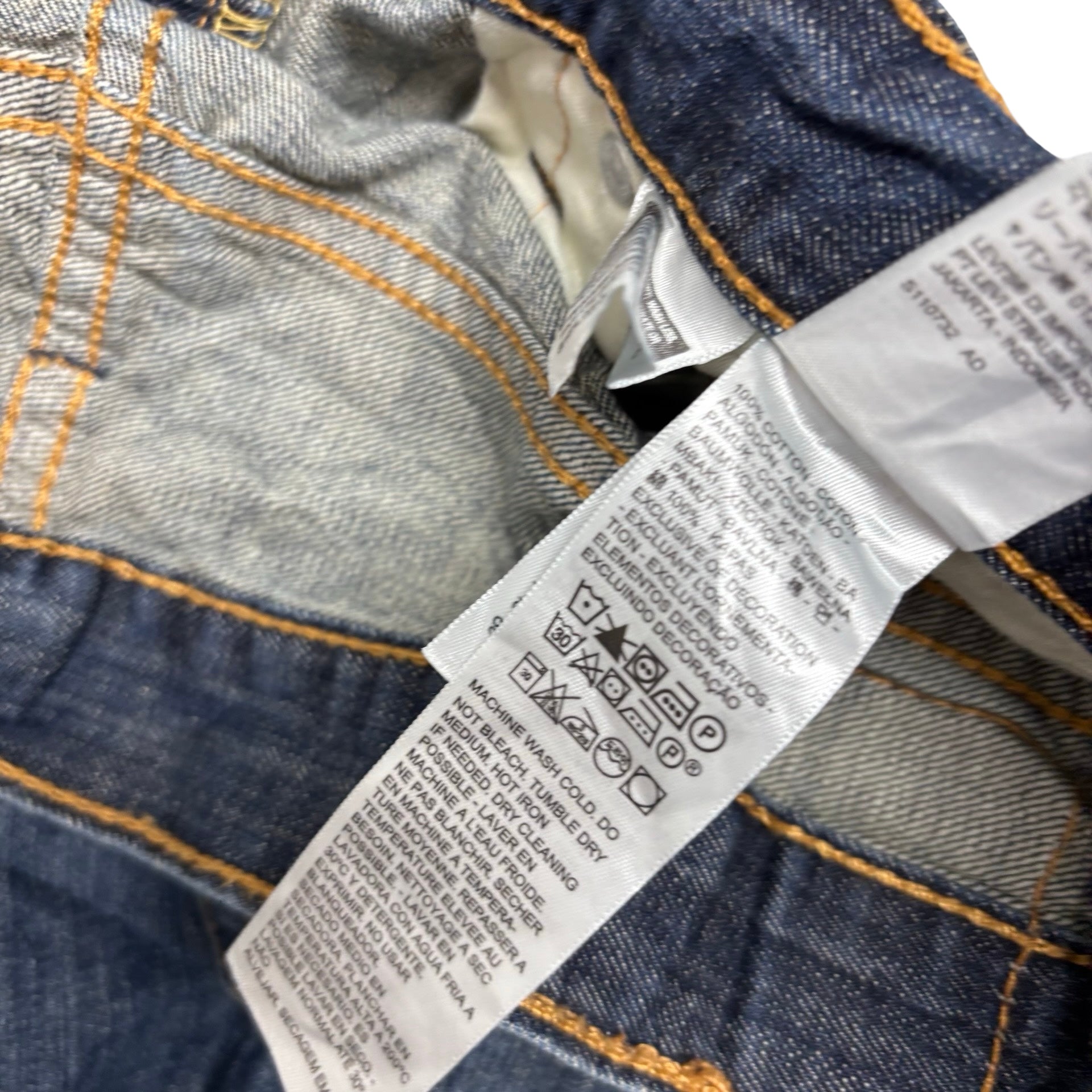 Levis 527 Jeans W31 L32 Mens Dark Blue Slim Bootcut Fit Denim (E)