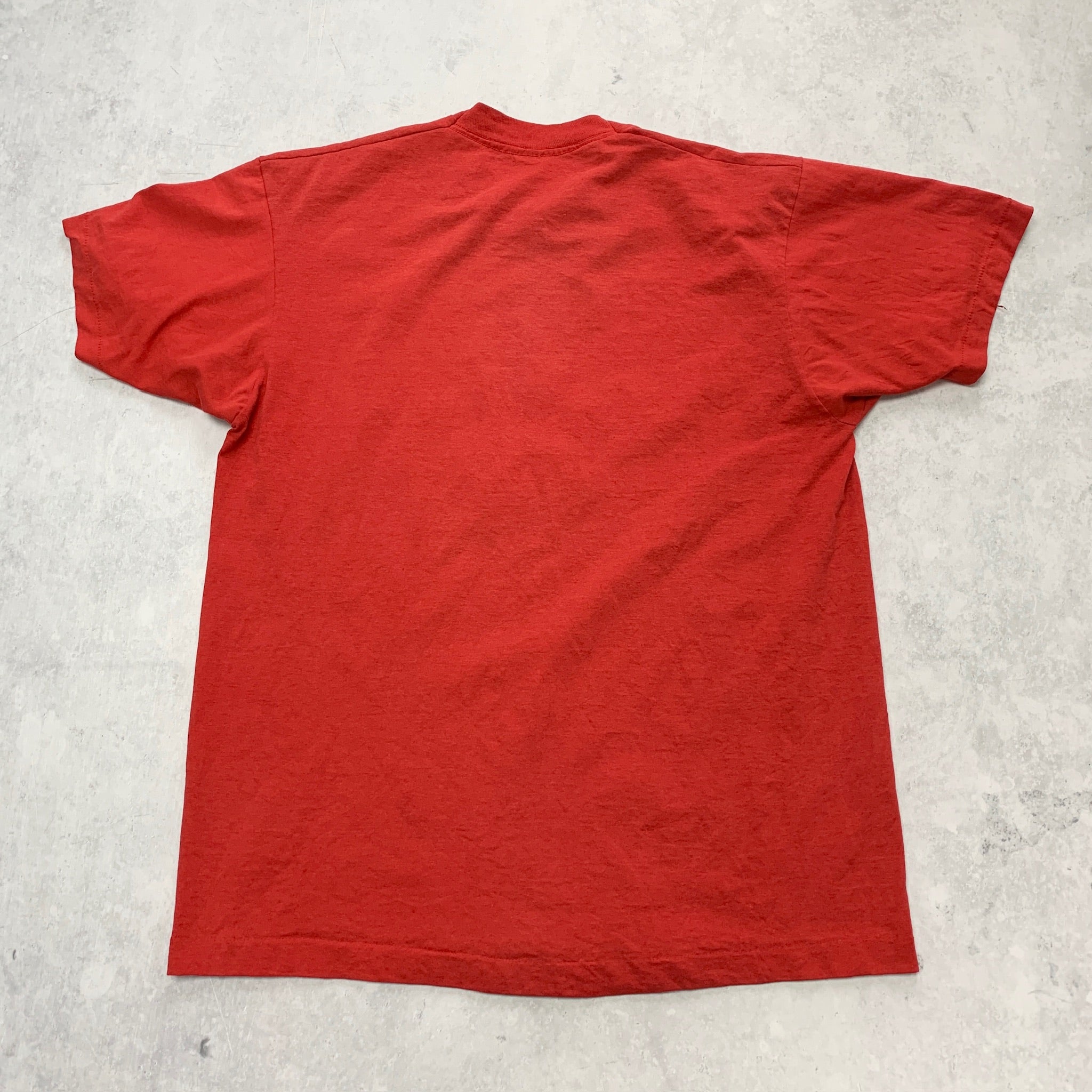 Vintage T Shirt Mens Large Red Single Stitch Graphic Print 90s USA