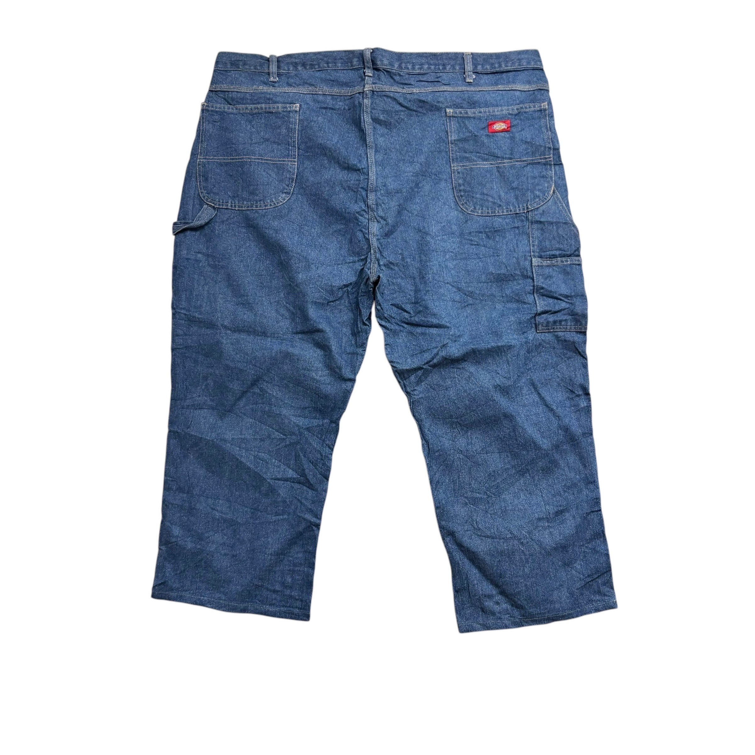 Dickies Carpenter Jeans W48 L27 Mens Mid Blue Relaxed Straight Fit Pants (E)