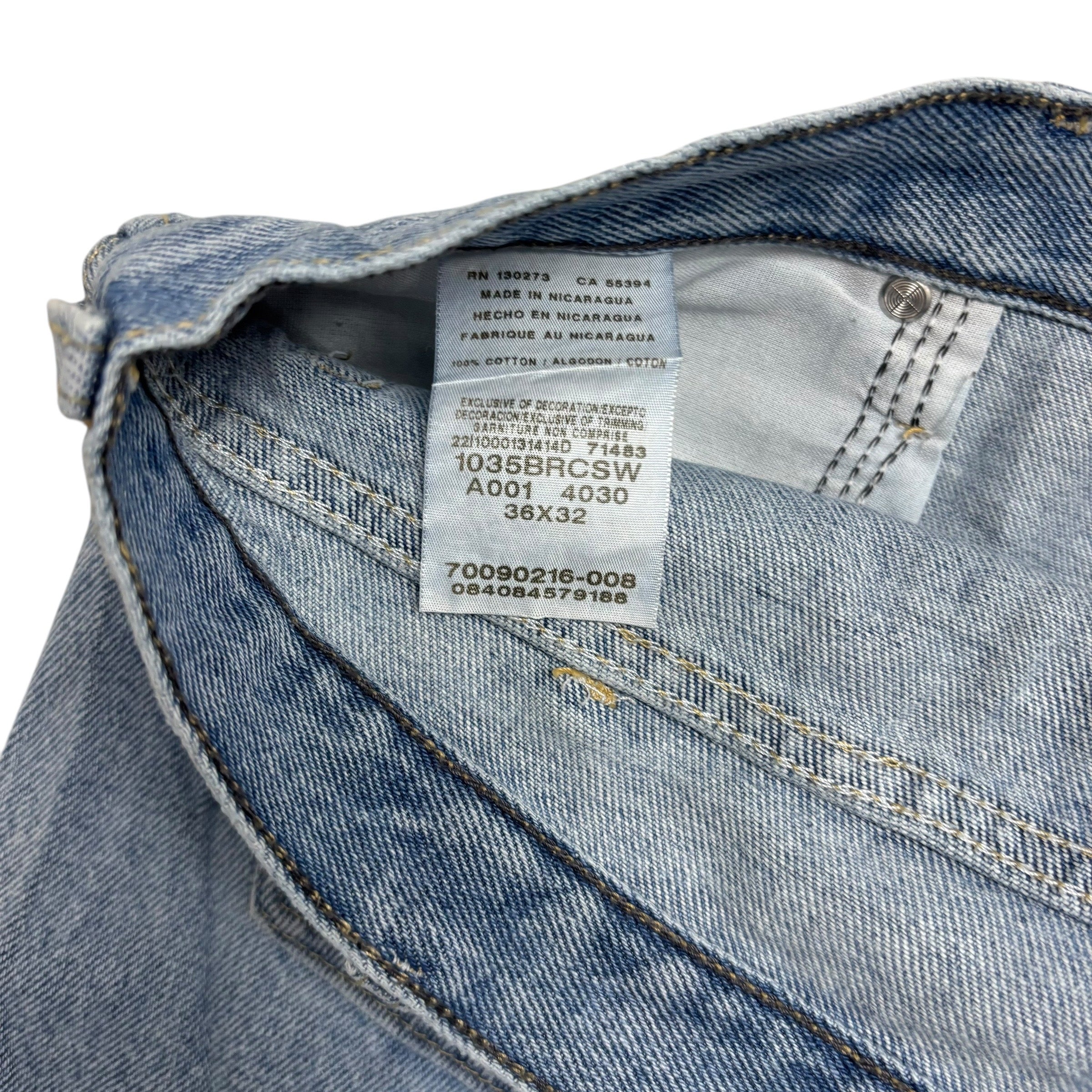 Wrangler Jeans W36 L32 Mens Light Blue Regular Straight Fit Vintage Denim