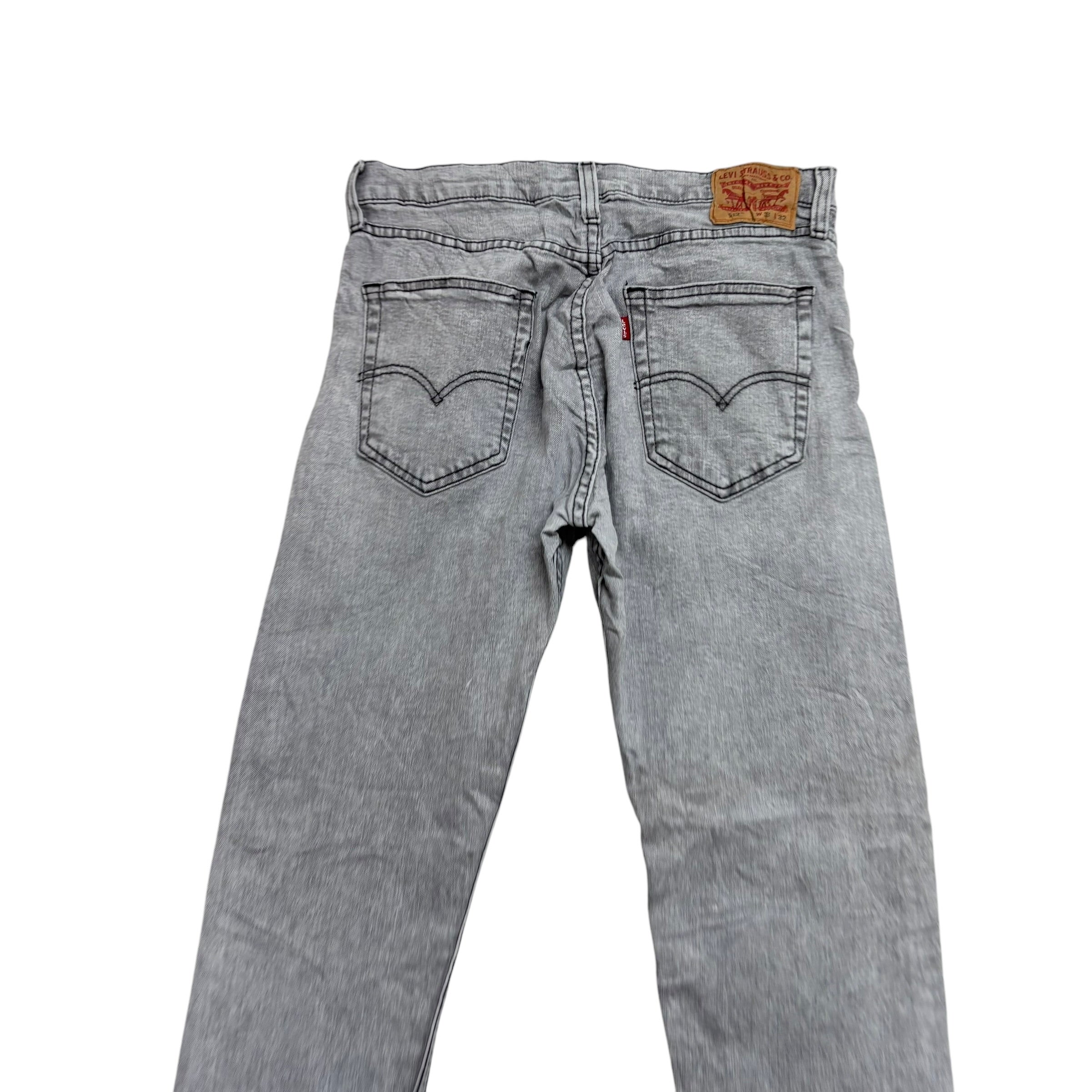Levis 512 Jeans W32 L31 Mens Grey Slim Tapered Fit Stretch Denim (E)