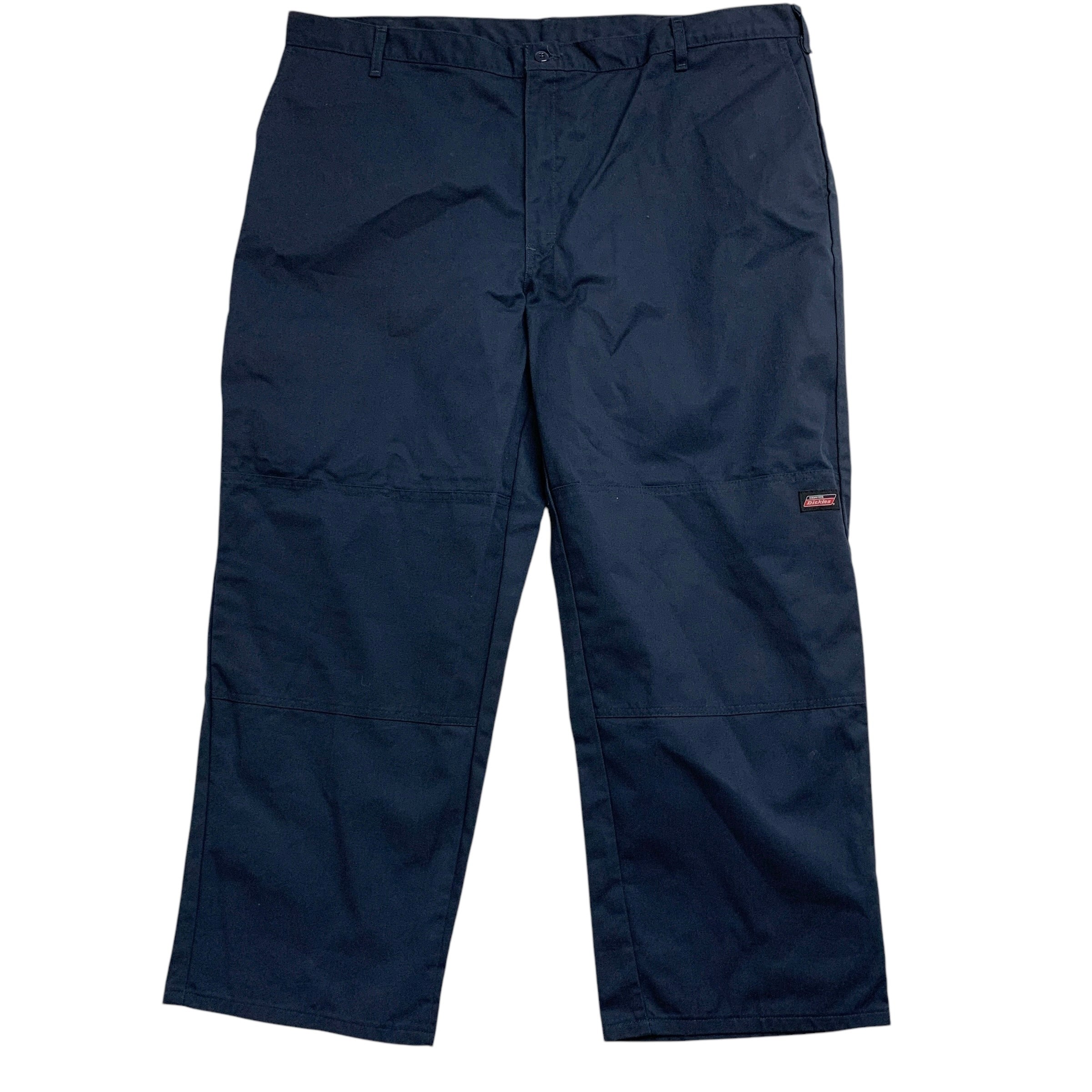 Dickies Double Knee Trousers W46 L30 Mens Blue Pants Baggy Relaxed Fit Workwear