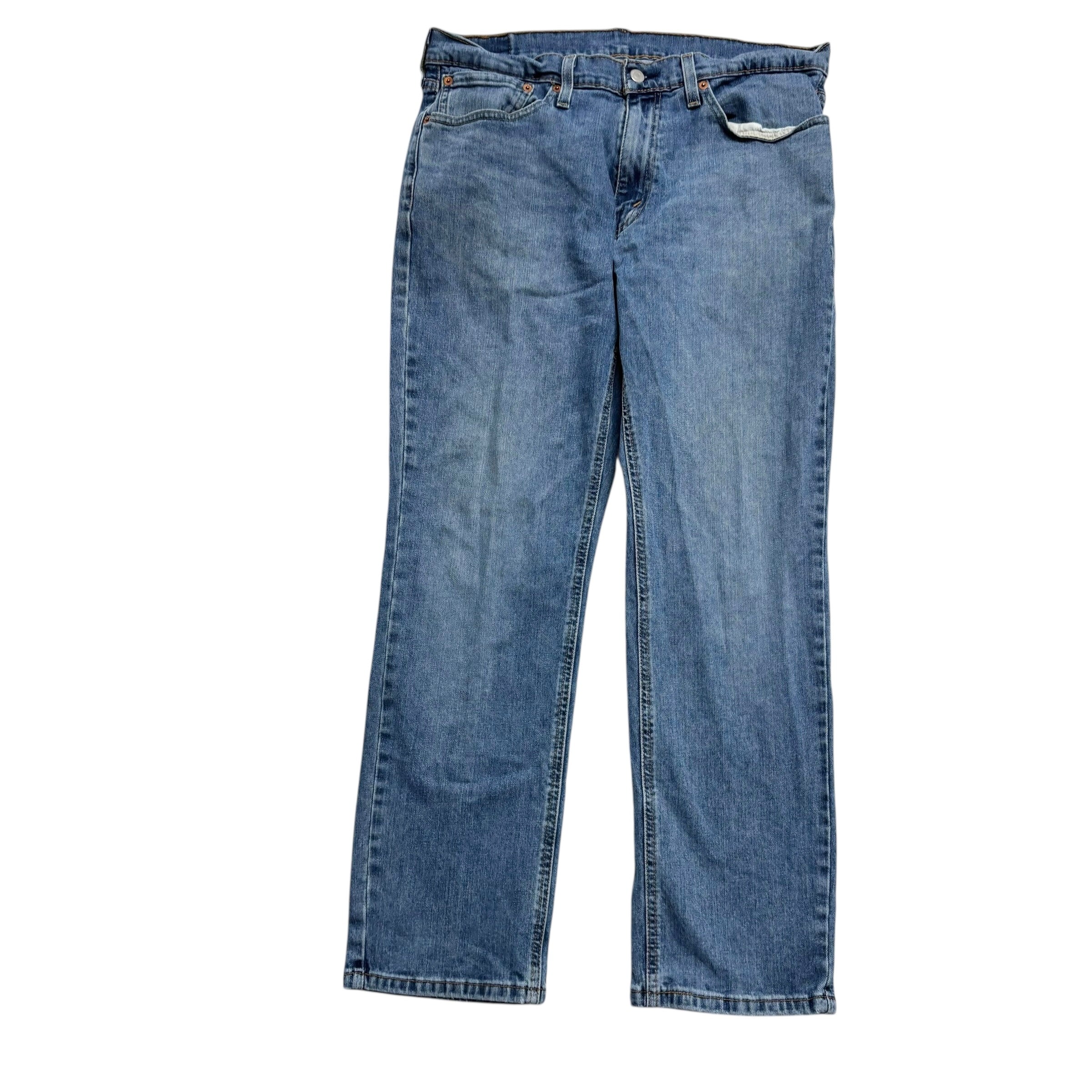 Levis 541 Jeans W34 L29 Mens Mid Blue Athletic Tapered Fit Stretch Denim