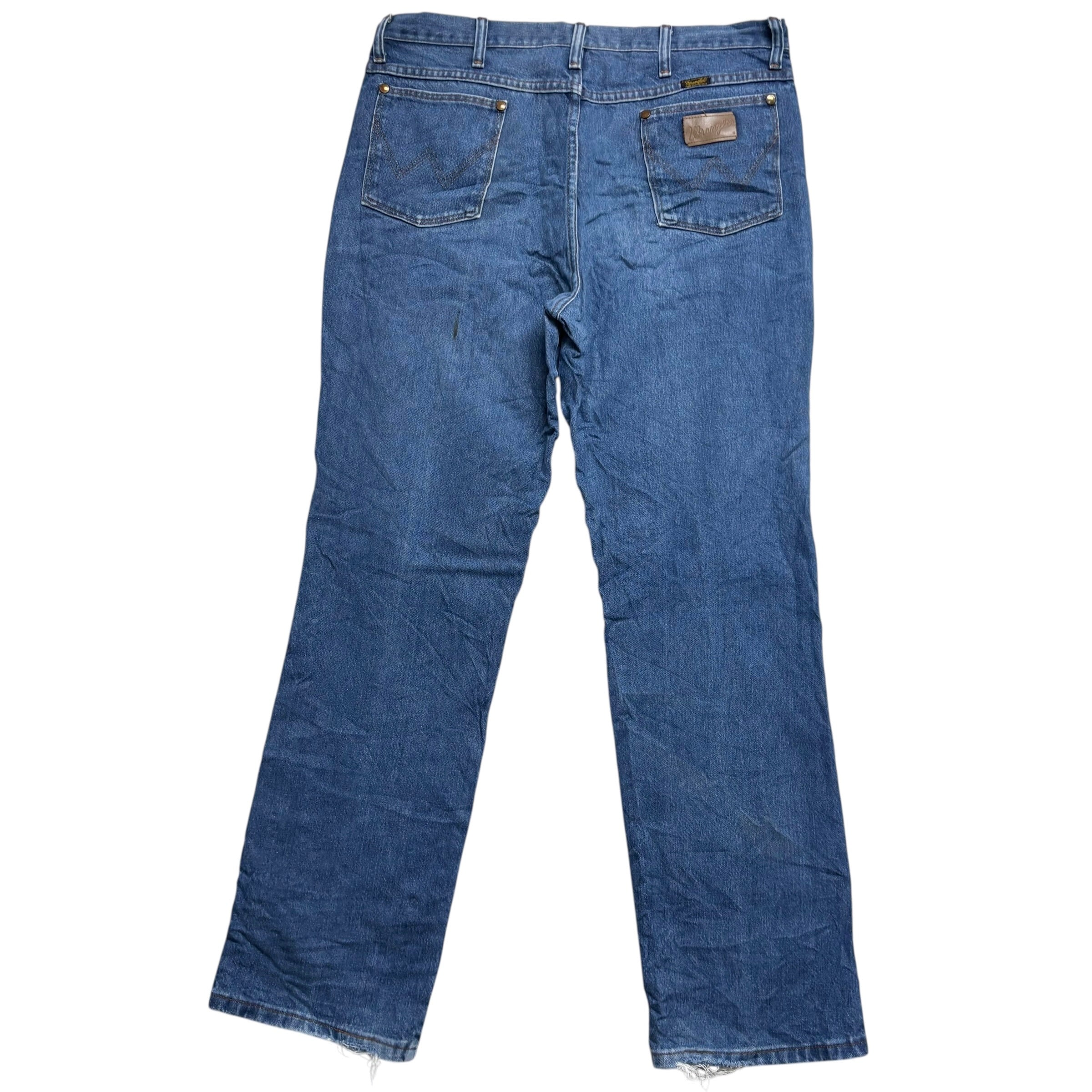 Wrangler Jeans Cowboy Cut W36 L32 Mens Mid Blue 936 Slim Fit Denim (F)