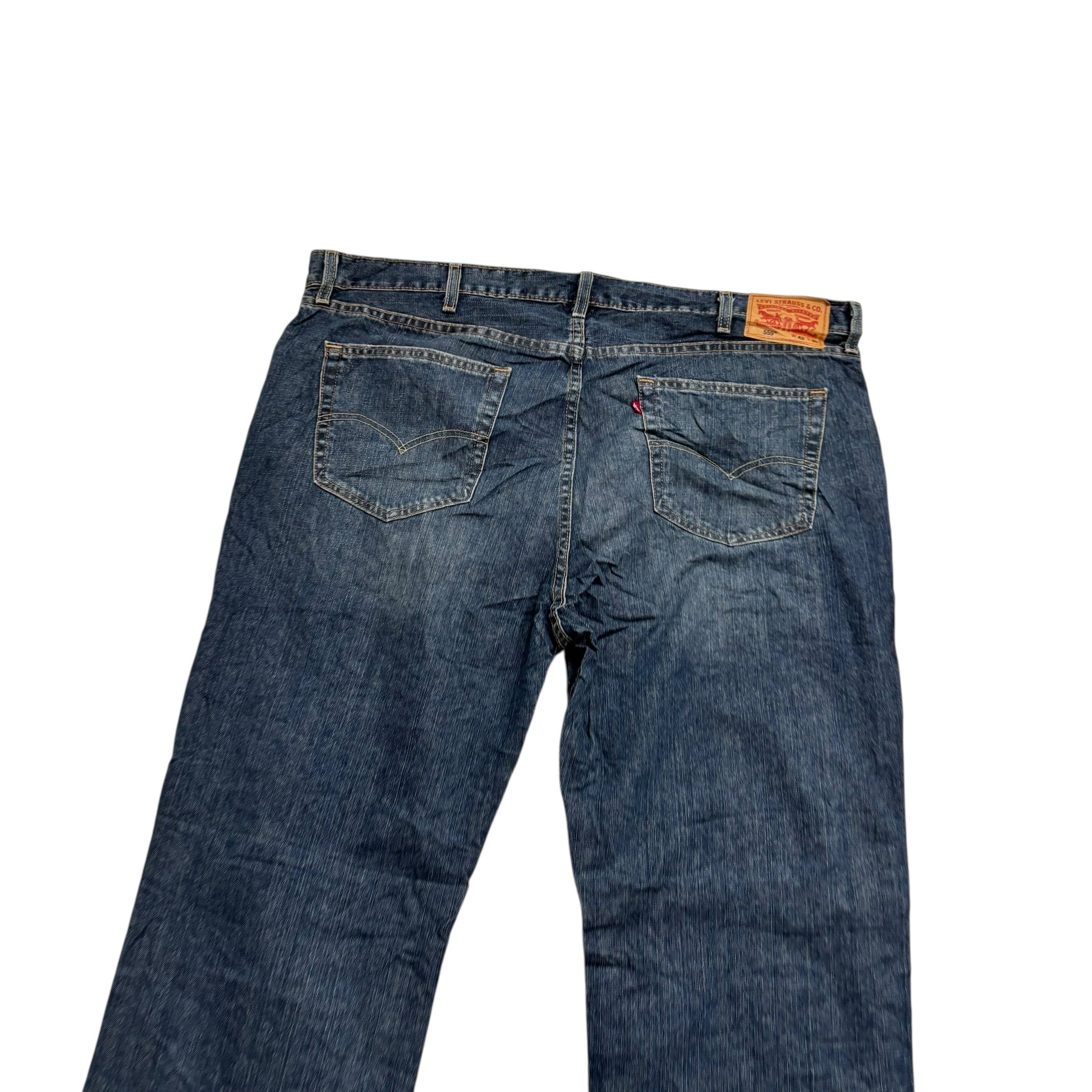 Levis 559 Jeans W42 L30 Mens Dark Blue Baggy Relaxed Straight Fit Denim (E)