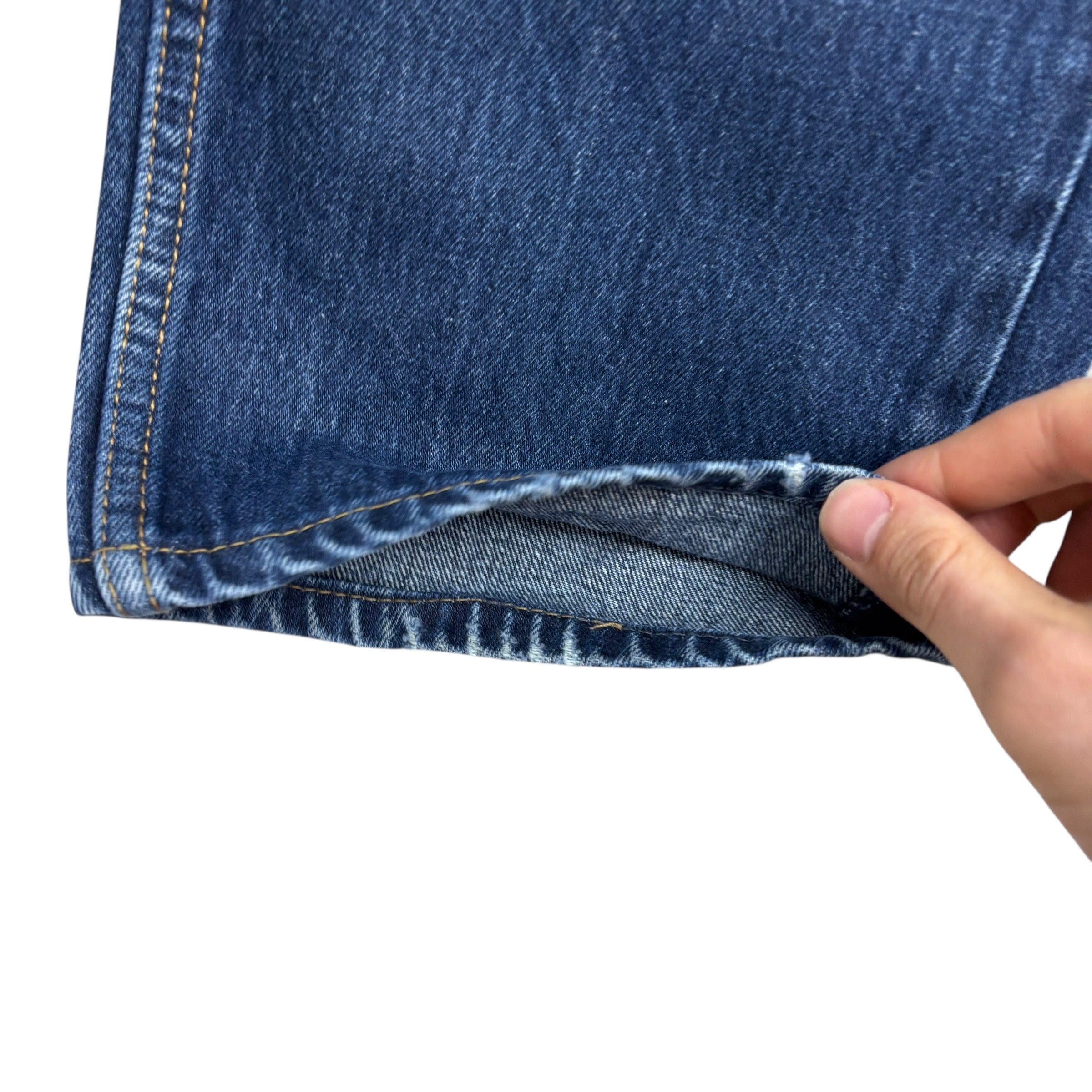 Levis 505 Jeans W34 L25 Mens Mid Blue Regular Straight Fit Denim (E)