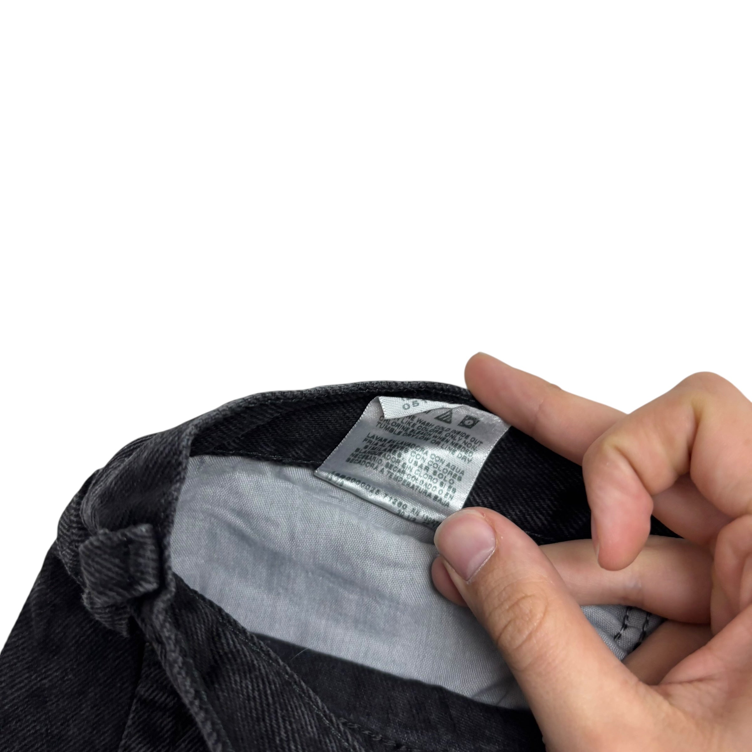 Wrangler Jeans W42 L30 Mens Black Relaxed Straight Fit Baggy Denim (E)