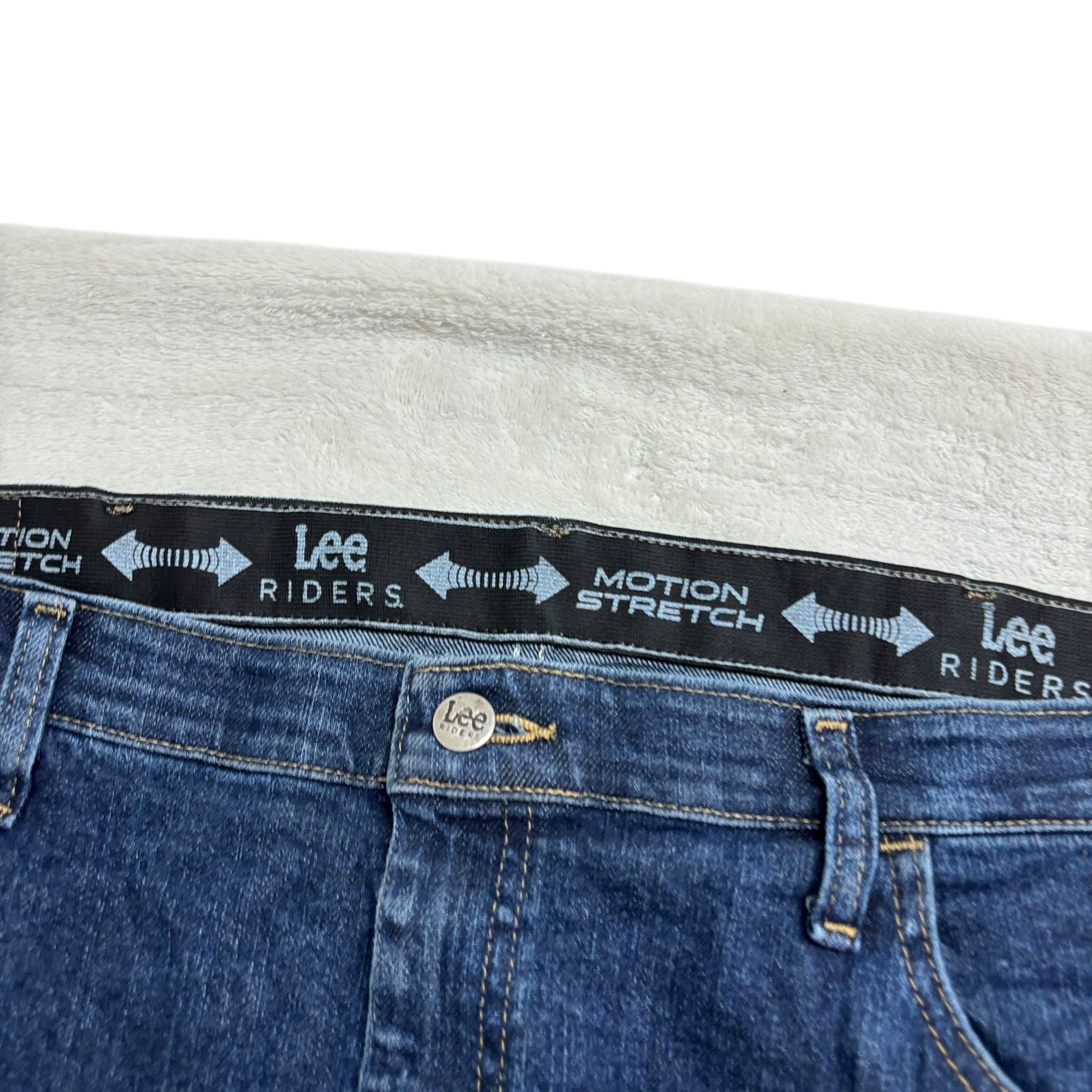 Lee Jeans W44 L32 Mens Dark Blue Regular Straight Fit Stretch Denim (E)