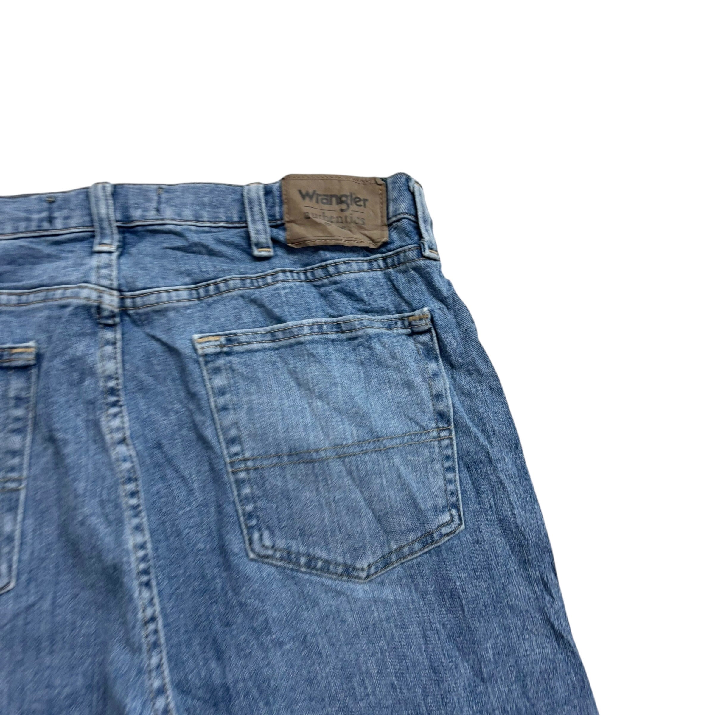 Wrangler Jorts W34 Mens Denim Shorts Mid Blue Regular Fit Stretch (E)