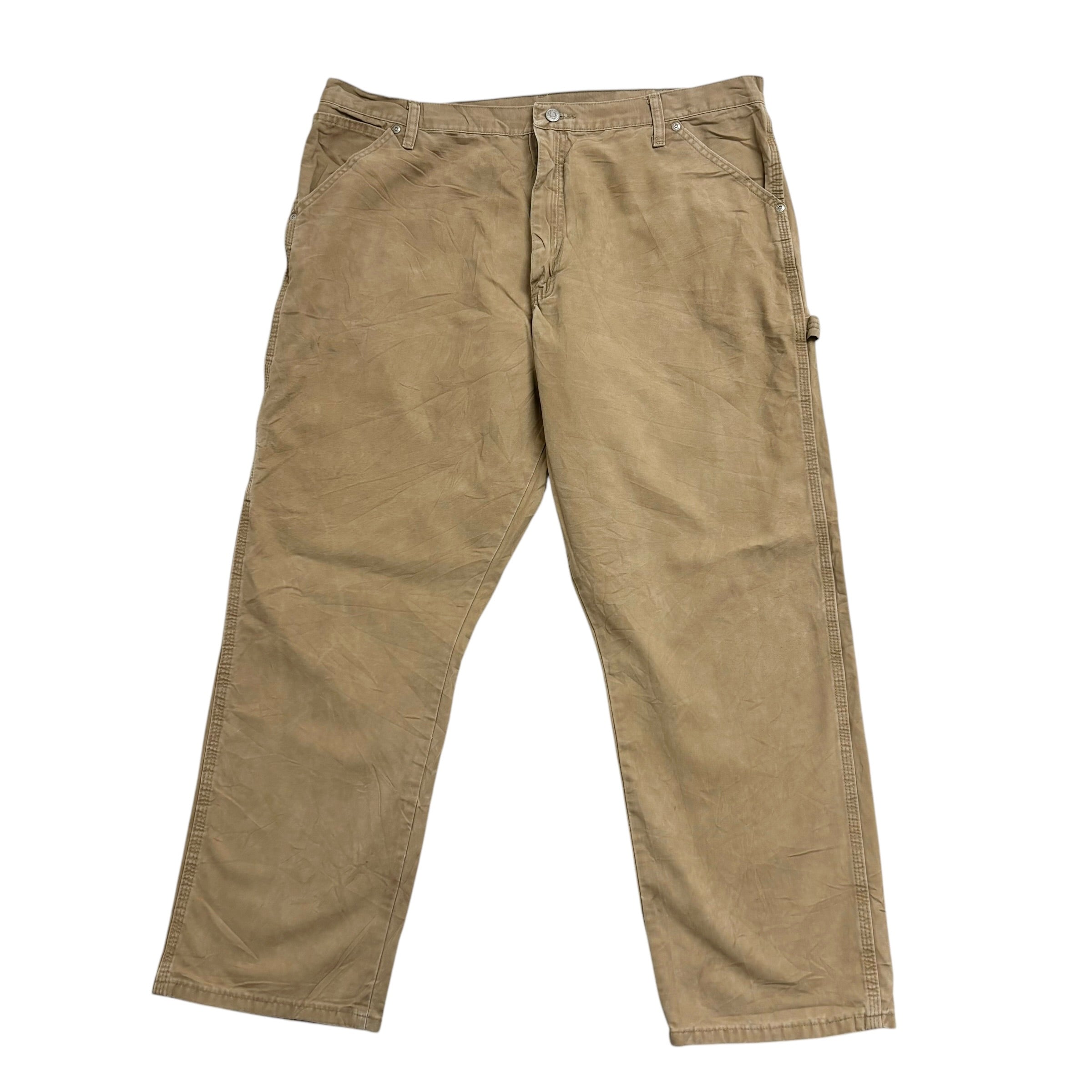 Wrangler Carpenter Pants W40 L30 Mens Brown Tan Baggy Relaxed Straight Fit