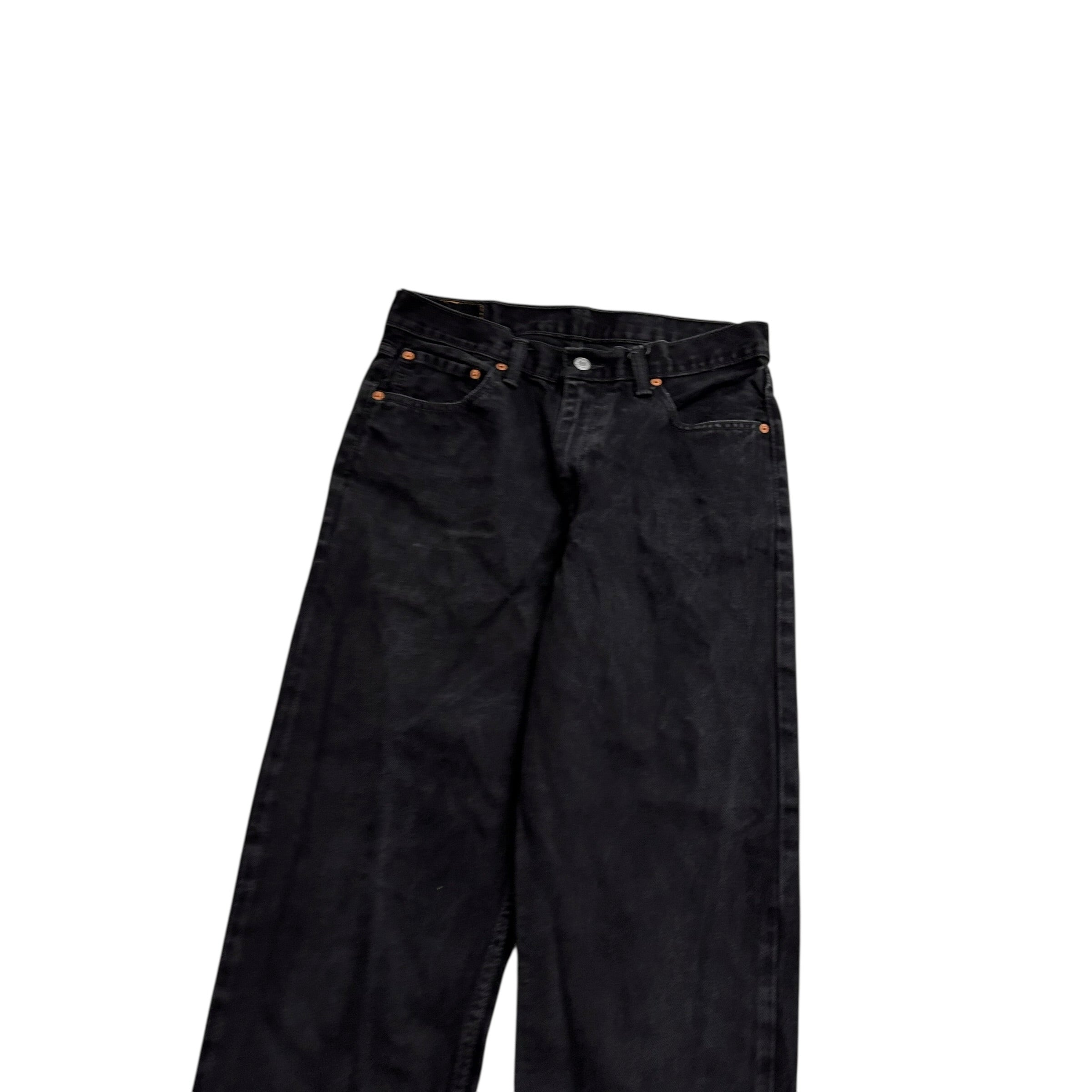 Levis 550 Jeans W32 L36 Mens Black Baggy Relaxed Straight Fit Denim (E)