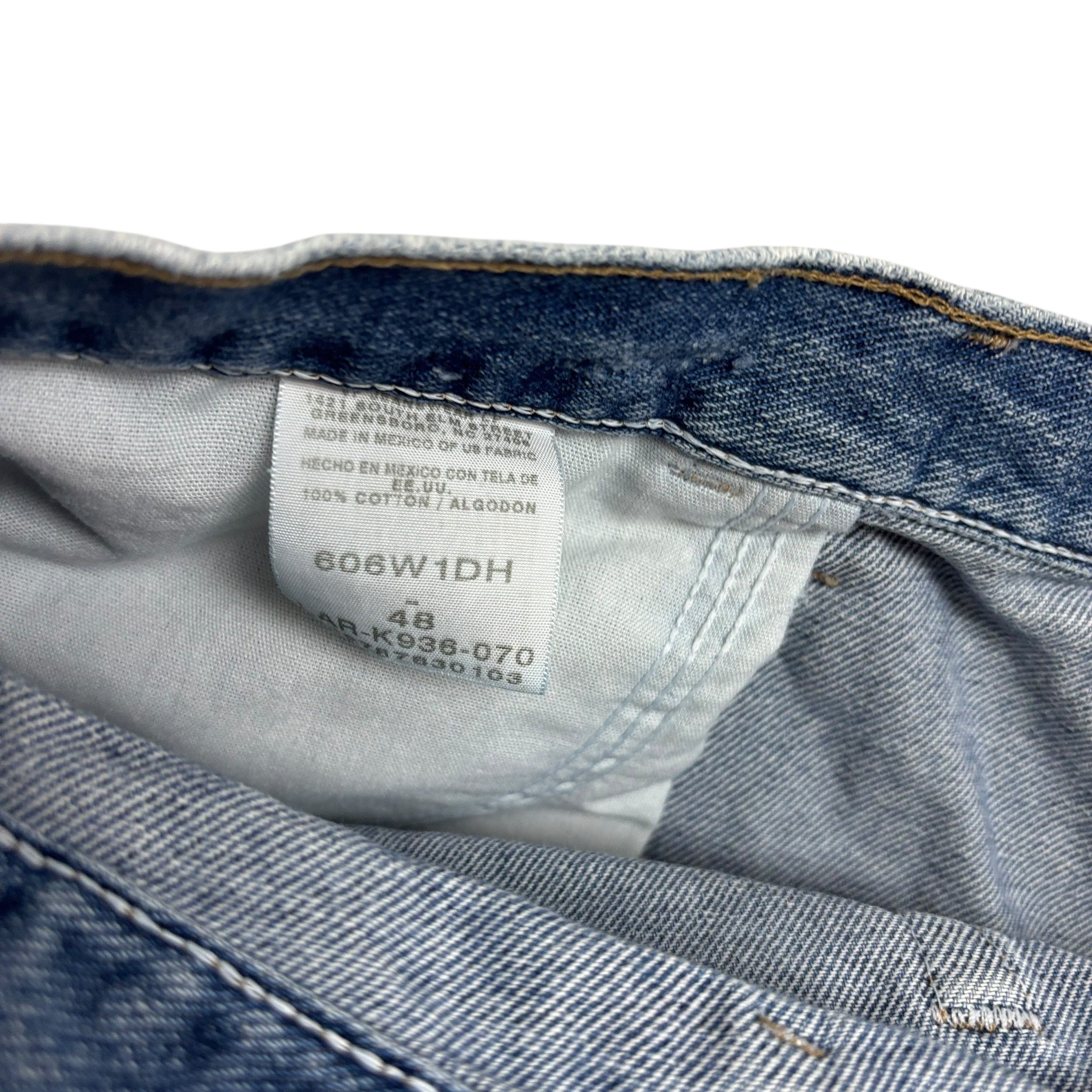 Vintage Wrangler Baggy Jorts W48 Mens Denim Shorts Mid Blue Relaxed Fit