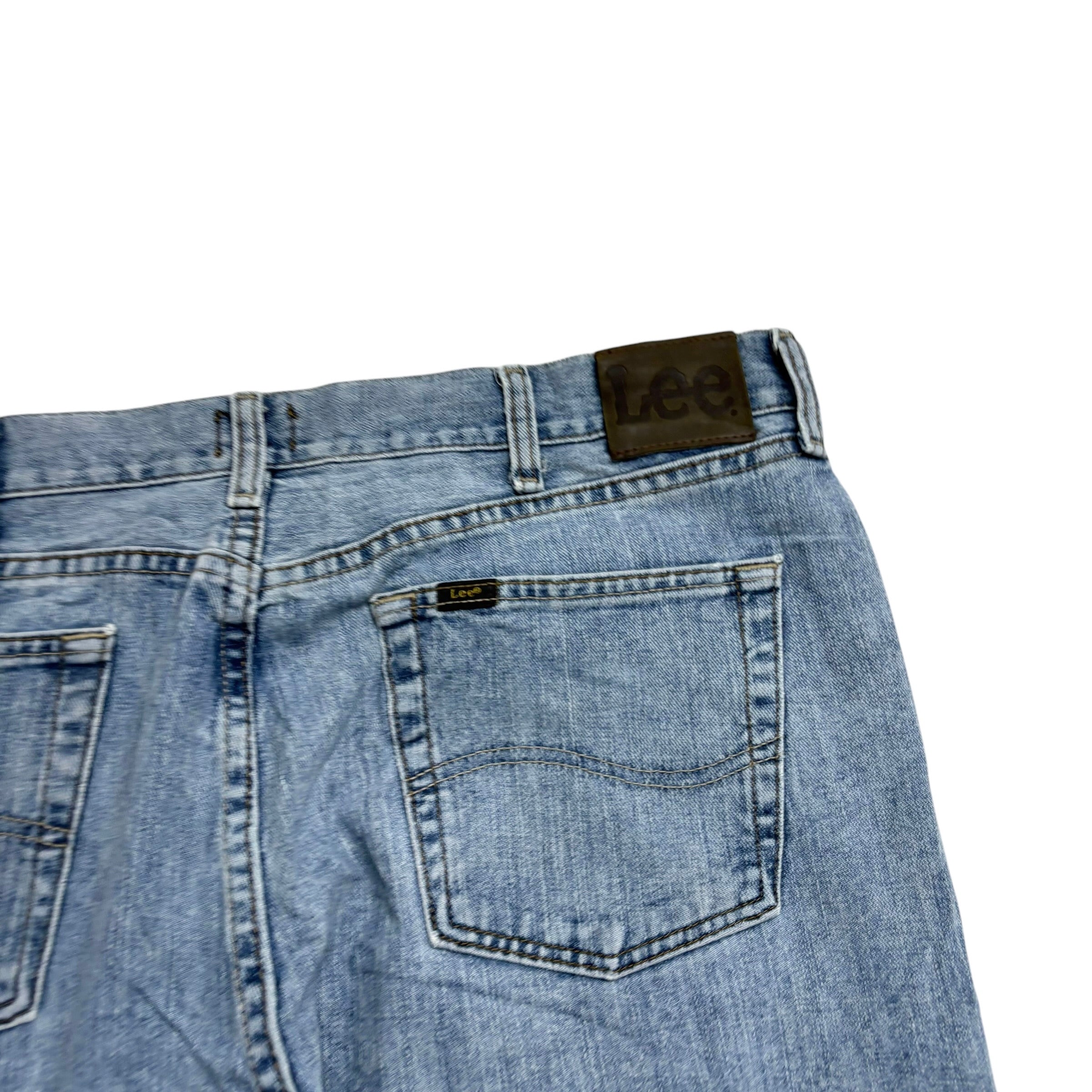 Lee Jeans W38 L34 Mens Light Blue Baggy Relaxed Straight Fit Denim (E)