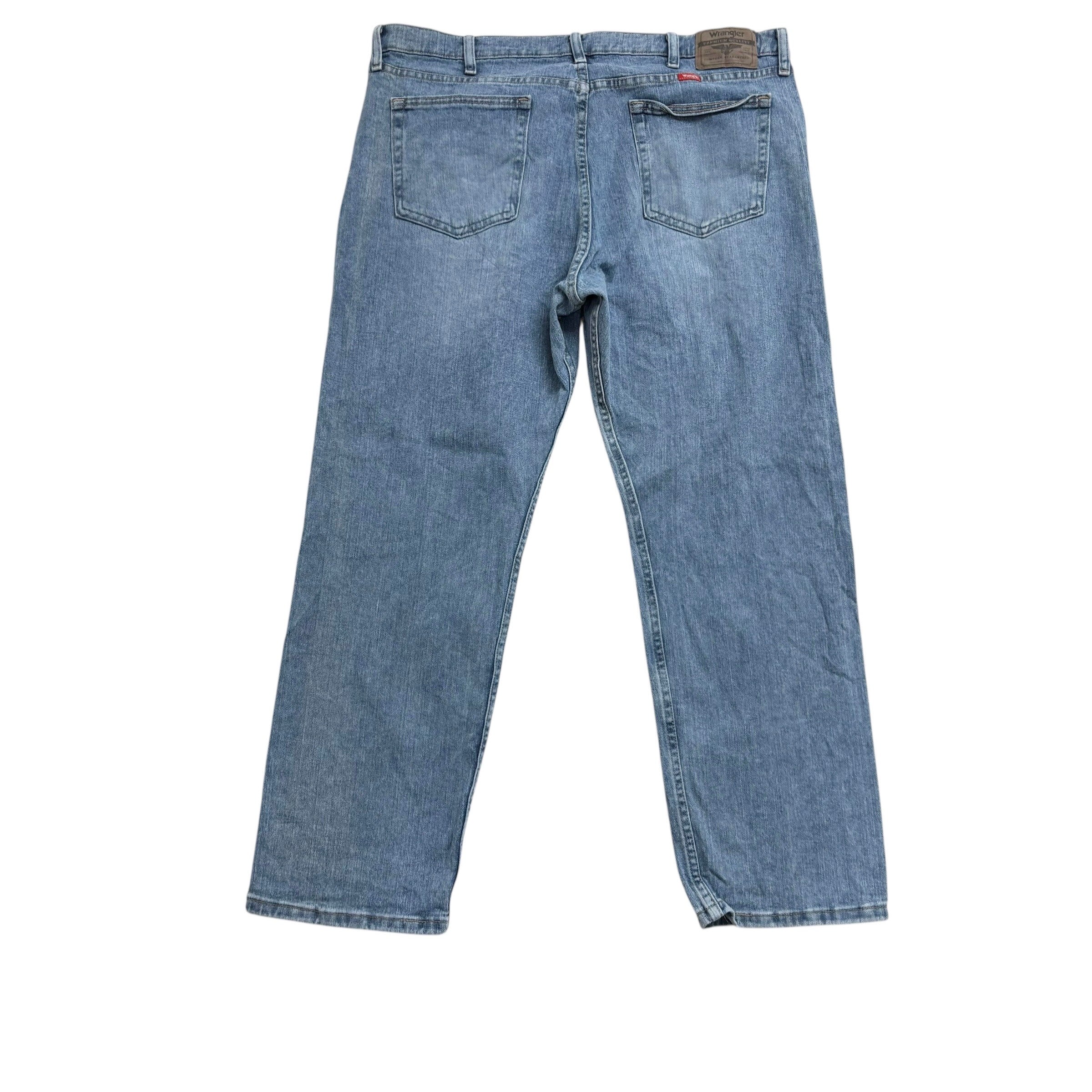 Wrangler Jeans W38 L29 Mens Light Blue Regular Straight Fit Stretch Denim