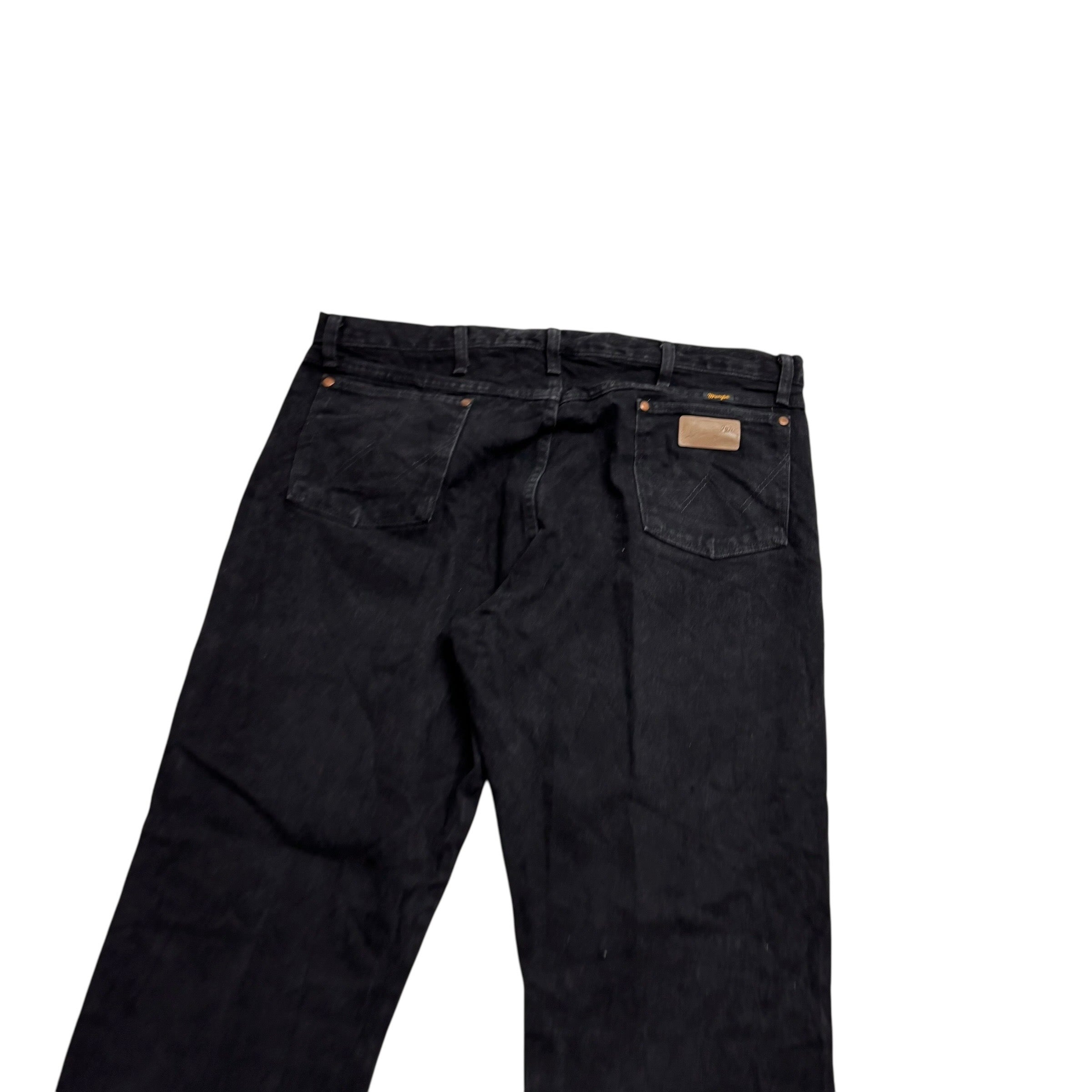 Wrangler Jeans Cowboy Cut W40 L34 Mens Black 13MWZ Original Fit Denim (E)