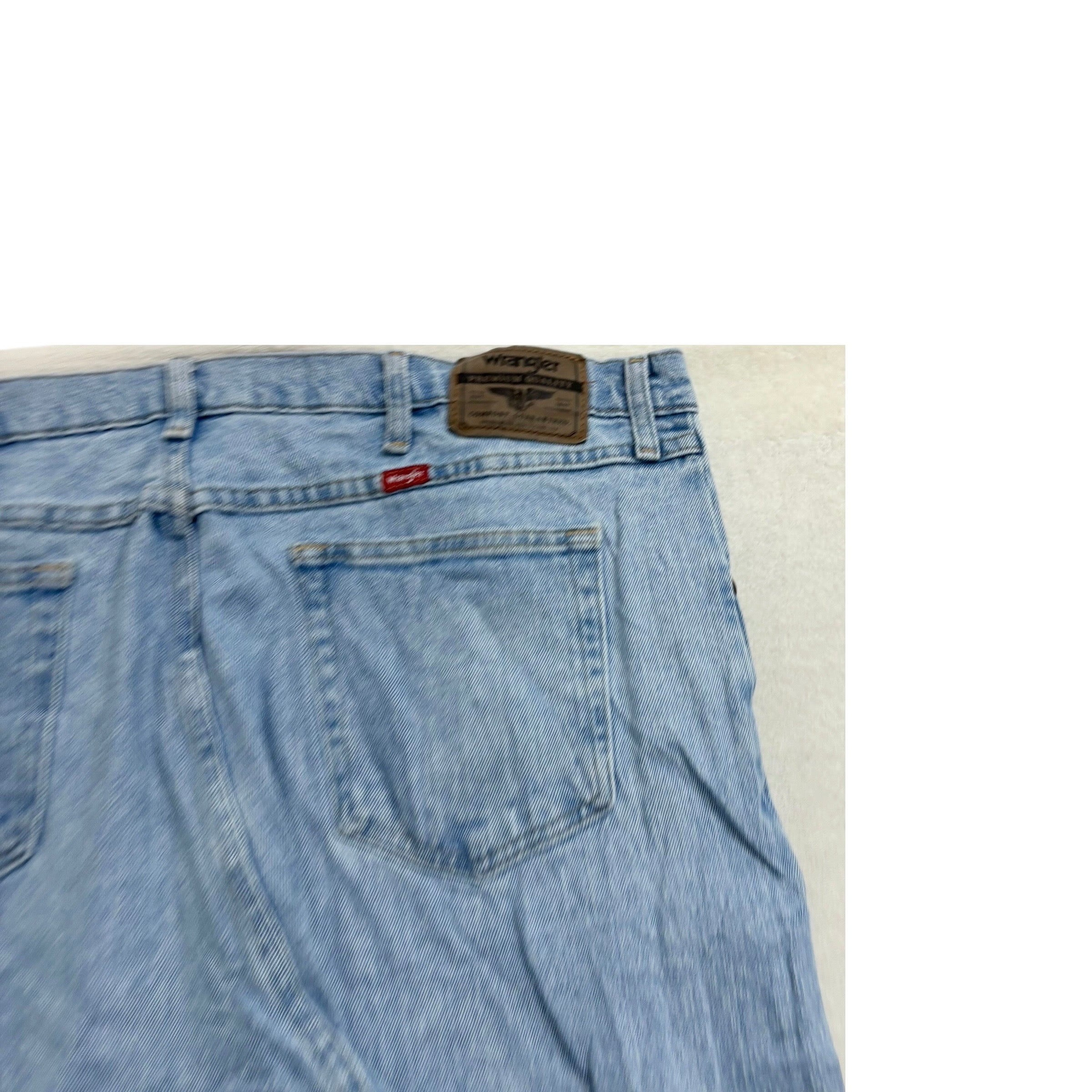 Wrangler Jeans W40 L32 Mens Light Blue Regular Straight Fit Stretch Denim (E)