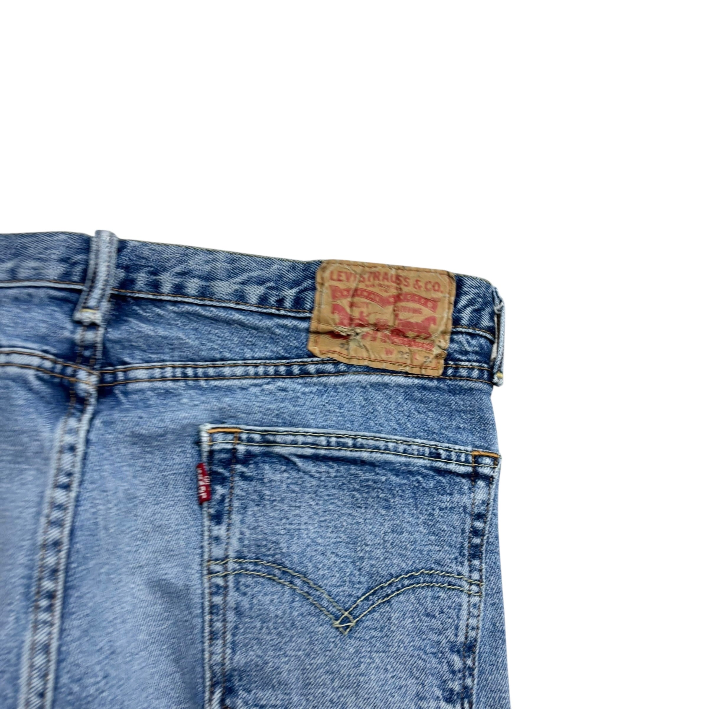 Levis 513 Jeans W33 L32 Mens Light Blue Slim Straight Fit Stretch Denim