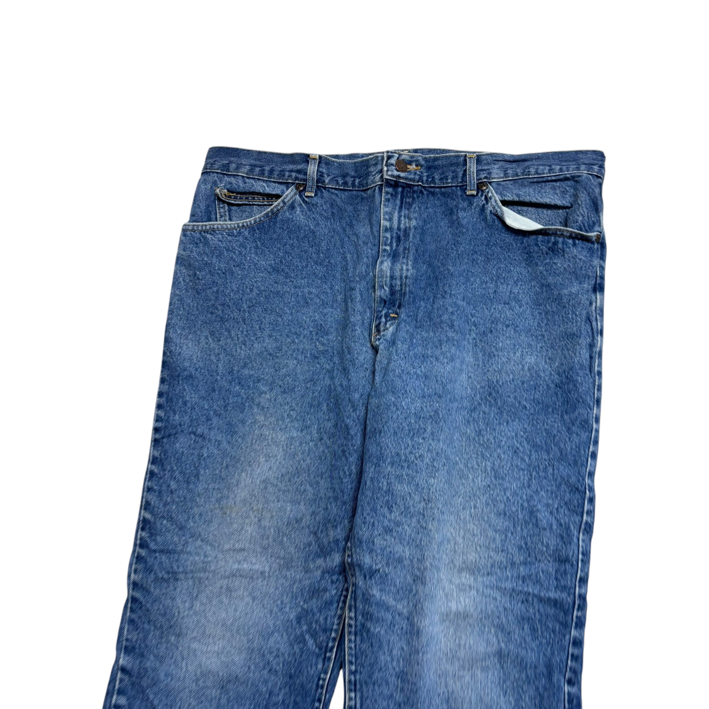 Lee Jeans W38 L29 Mens Mid Blue Regular Straight Fit Vintage 90s Denim