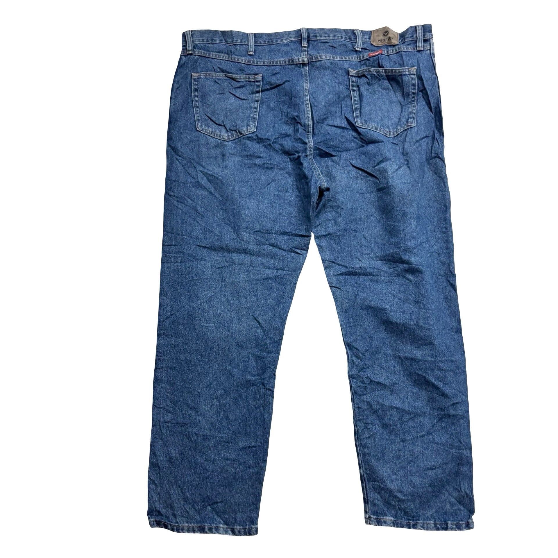 Wrangler Jeans W48 L30 Mens Mid Blue Regular Straight Fit Denim (E)